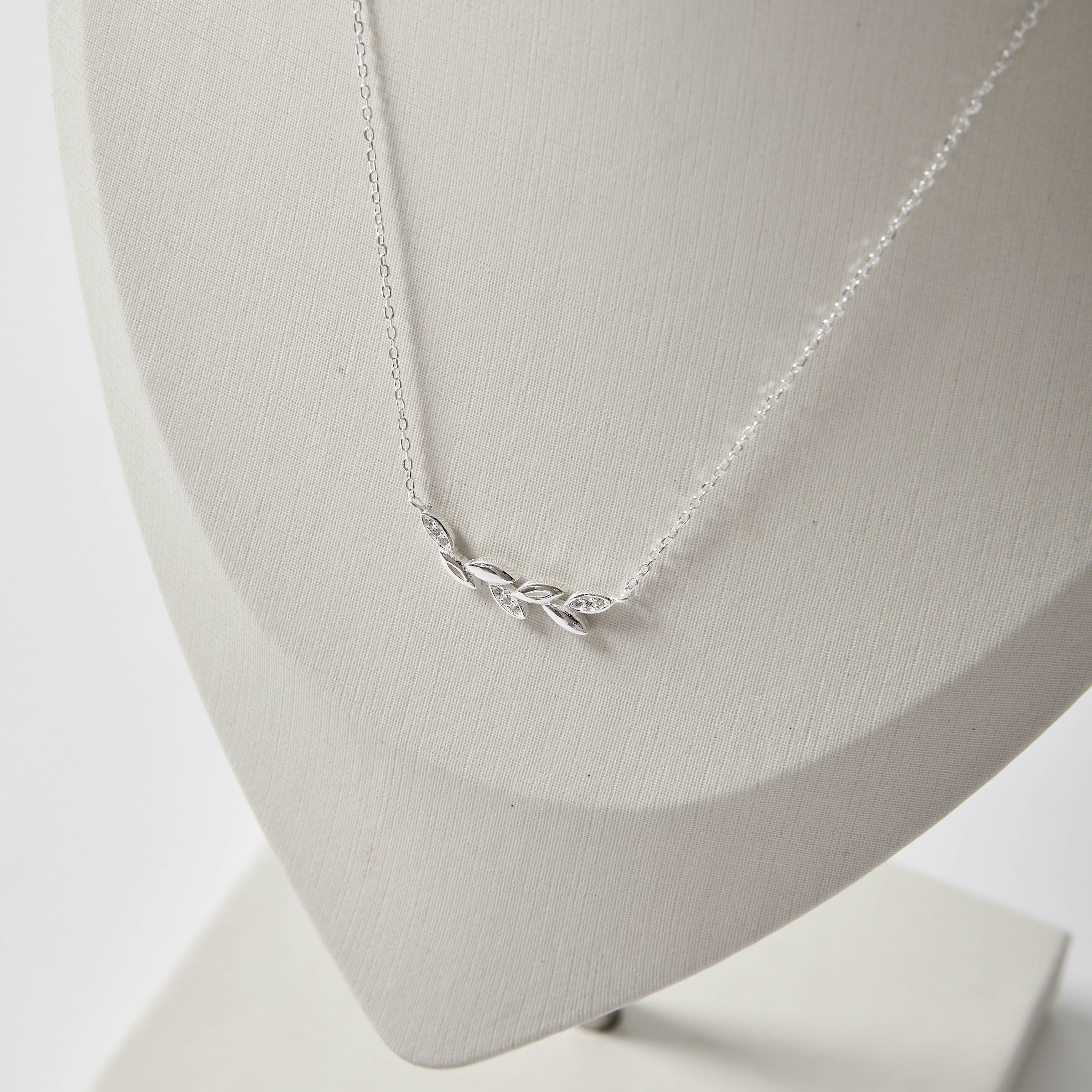 Imagem Colar entremeio folhas lisas, vazadas e cravejadas 23mm 40+5cm