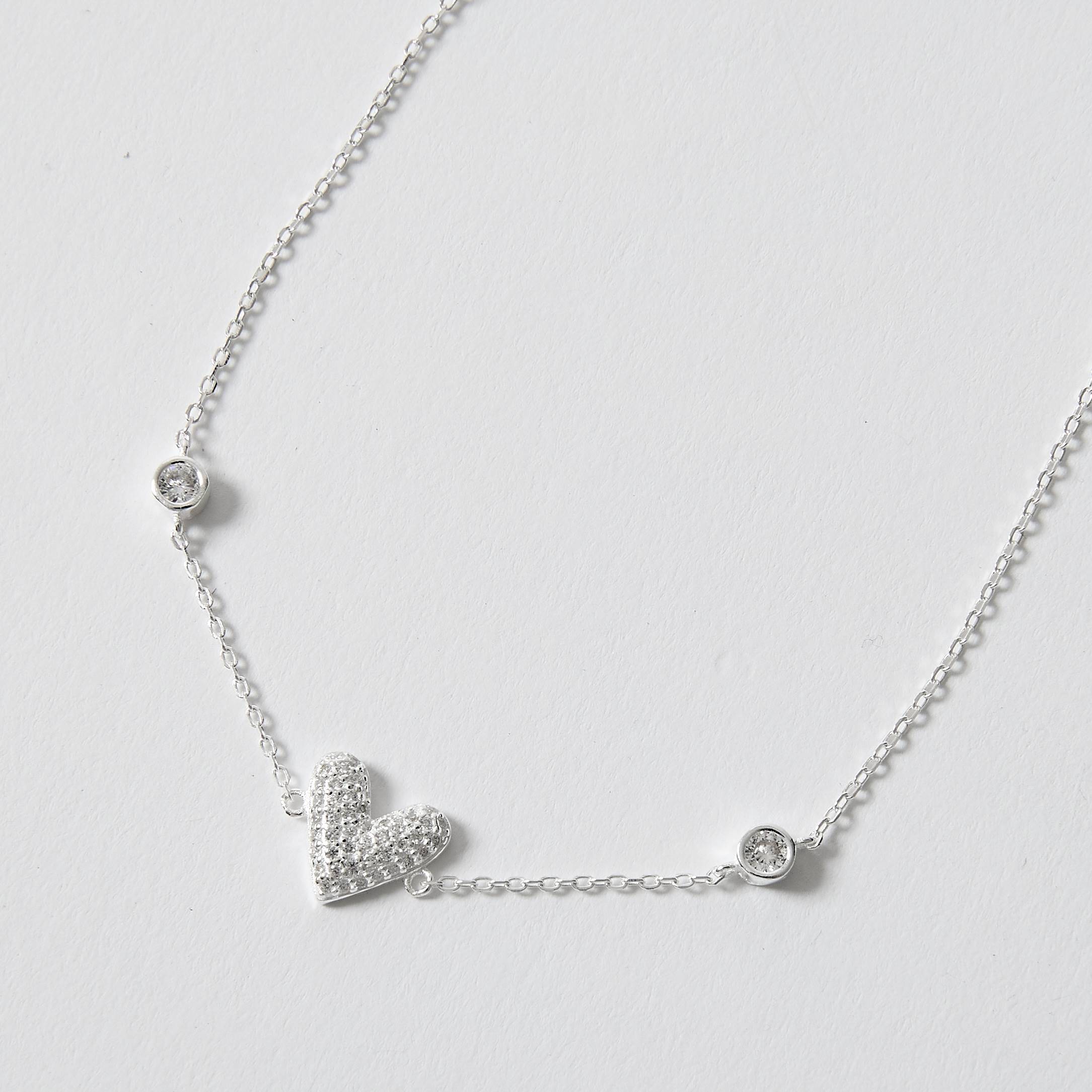 Pulseira entremeios zircônias e coração cravejado 10mm 16+5cm