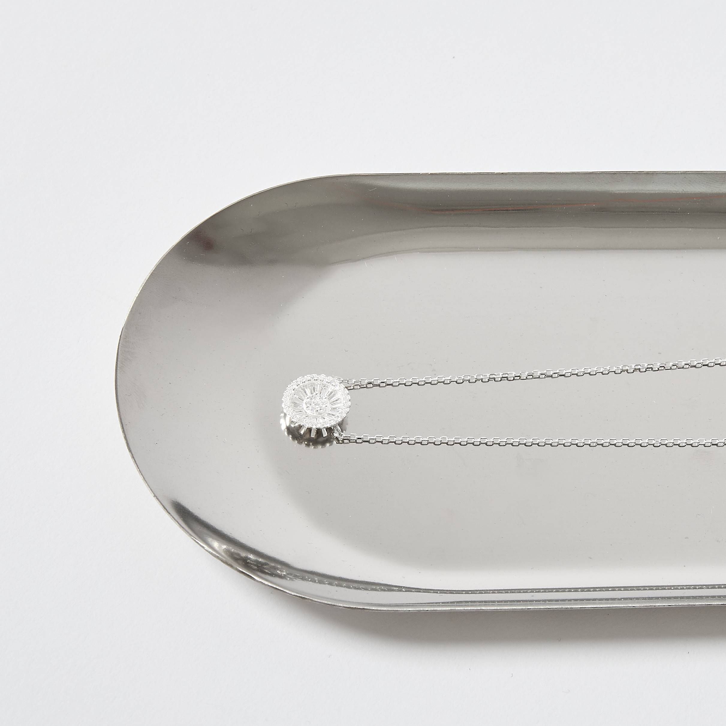 Imagem Colar botão todo cravejado 12mm corrente cadeado 40+5cm