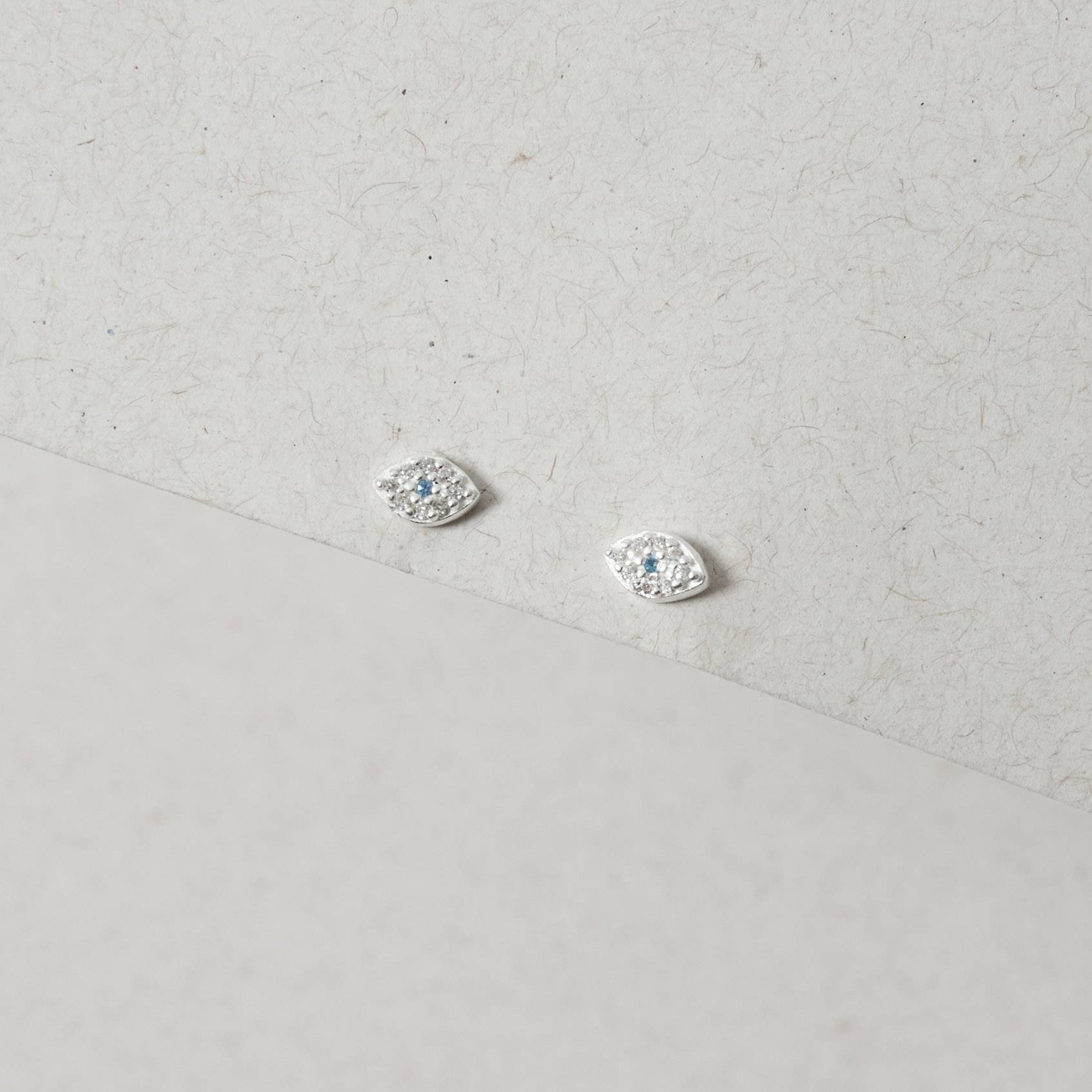 Imagem Brinco infantil olho cravejado 6mm tarraxa baby