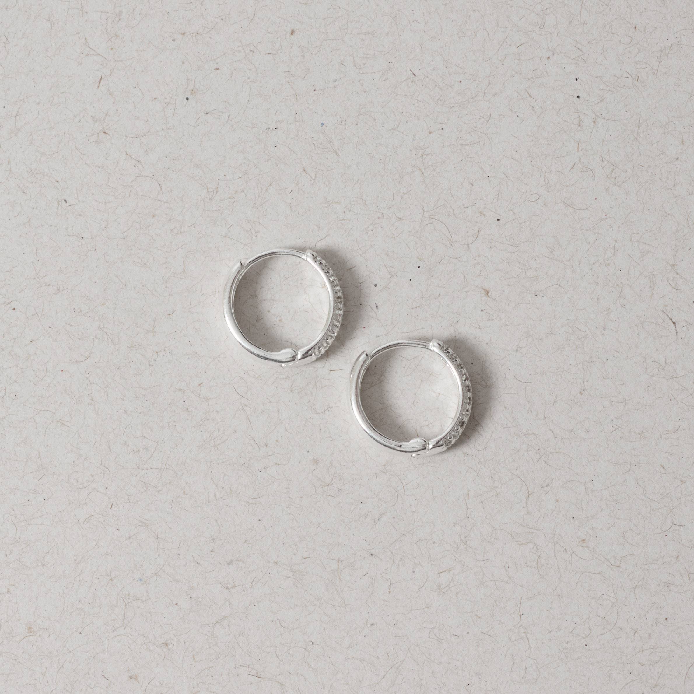 Imagem Secundária Argola click cravejado duplo 13mm