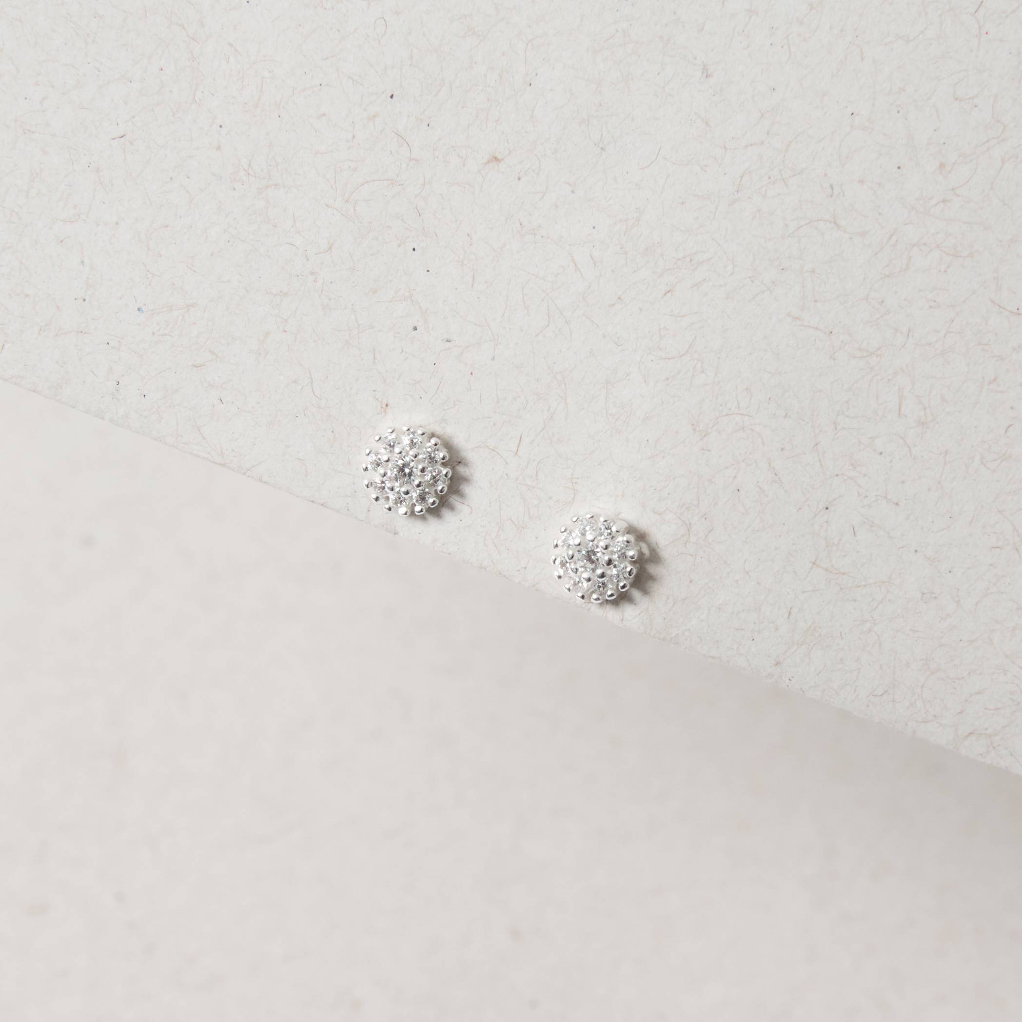 Imagem Brinco infantil botão cravejado 6mm tarraxa baby