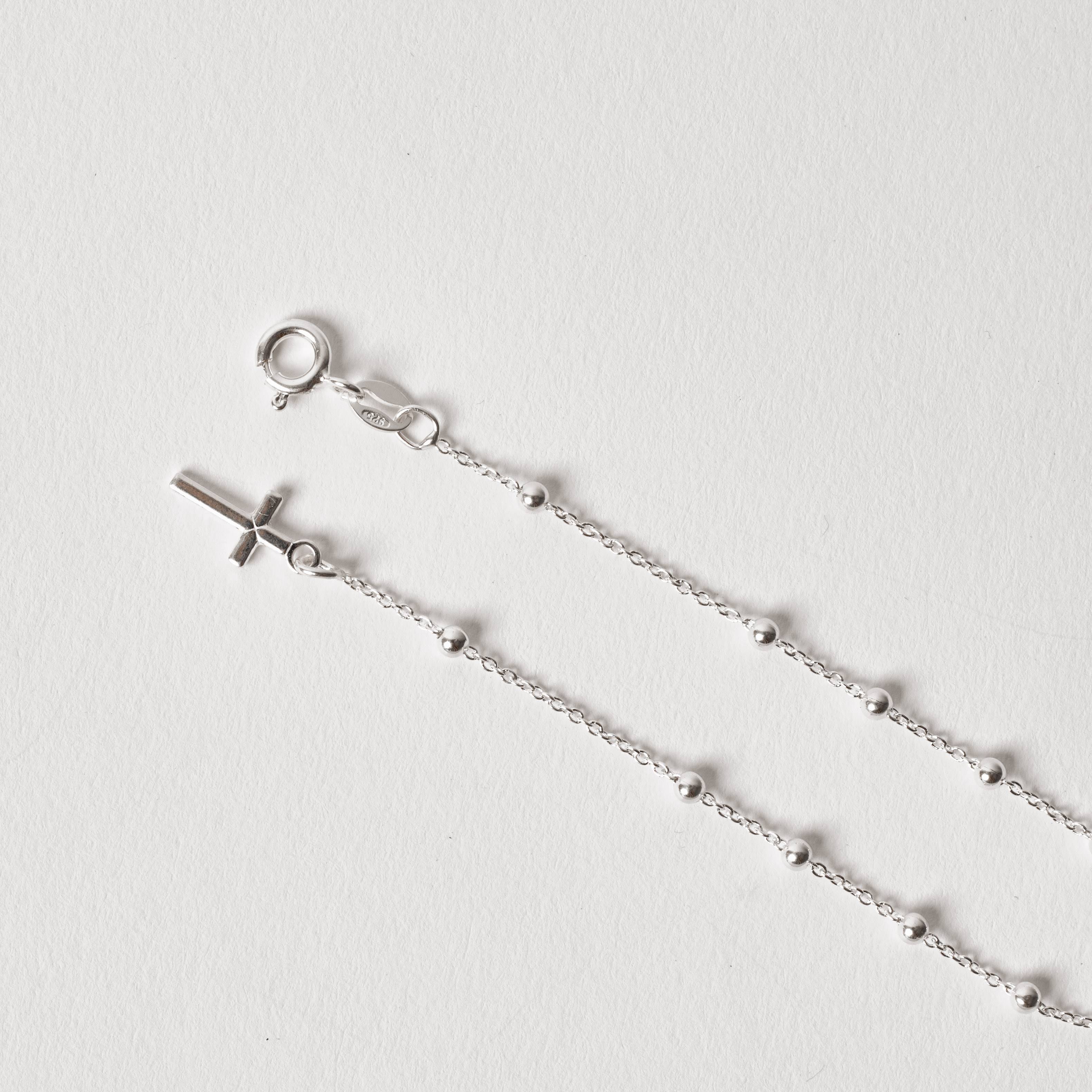 Imagem Secundária Pulseira terço bolas 2.6mm corrente cadeado