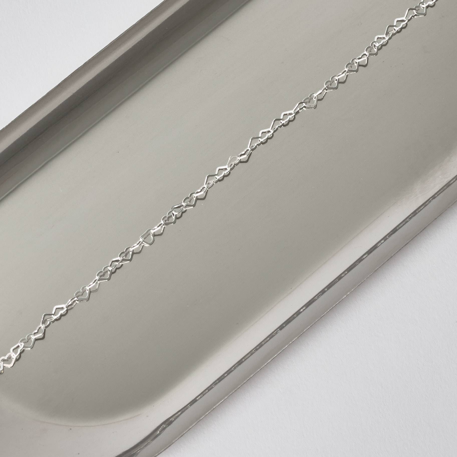 Pulseira corrente coração 3.4 19cm