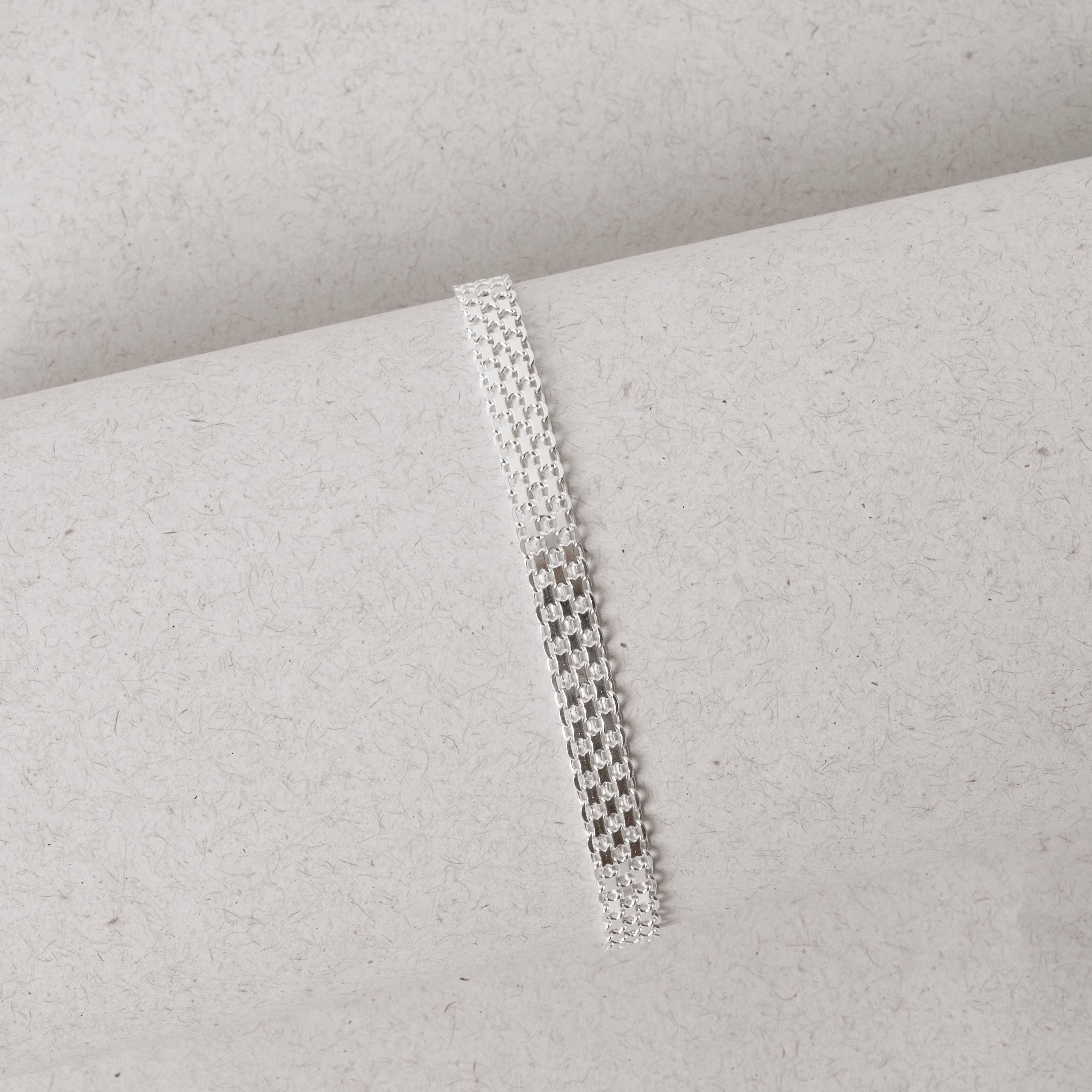 Pulseira corrente esteira cadeado 6.0 19,5cm