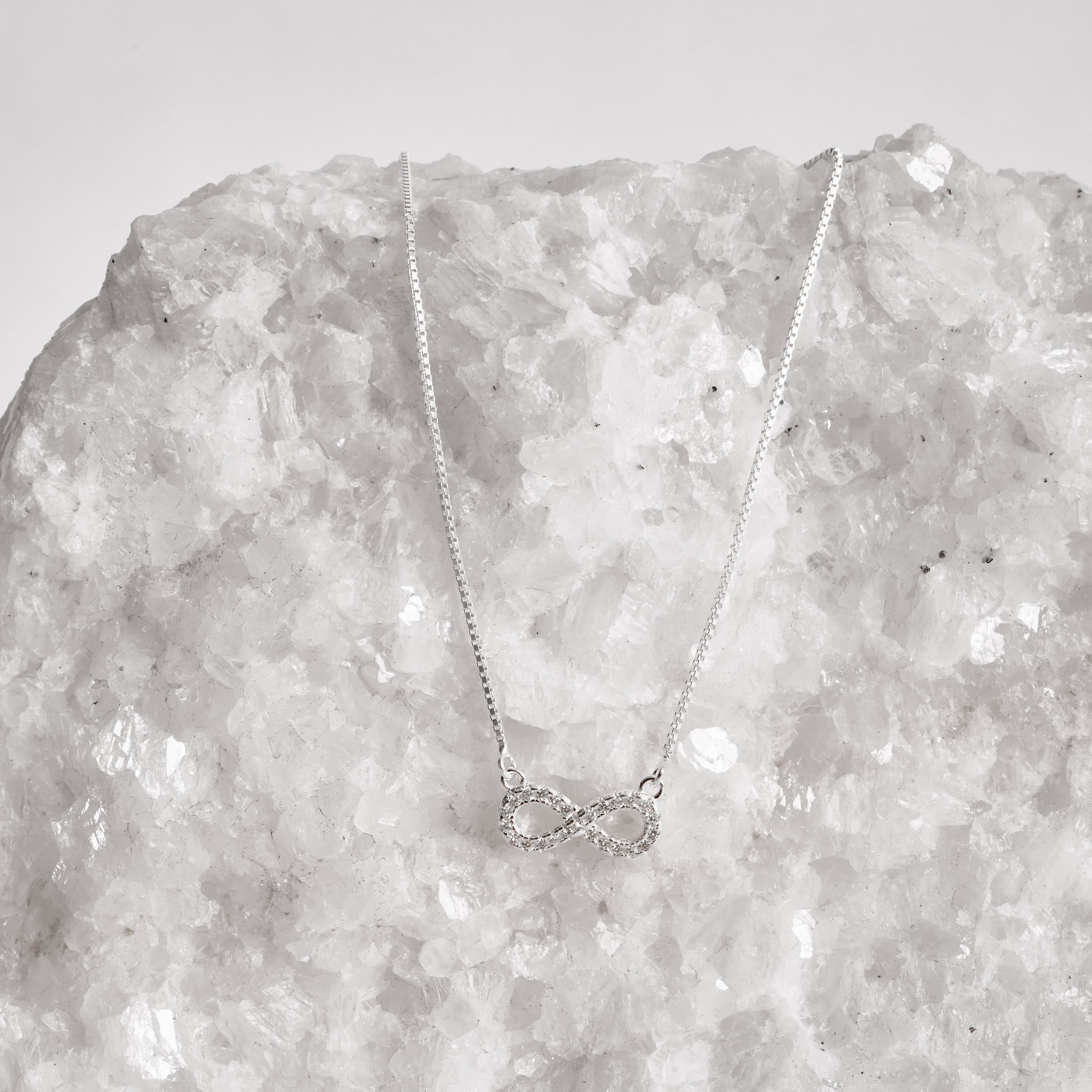 Imagem Colar entremeio infinito cravejado 14mm v15 40+5cm