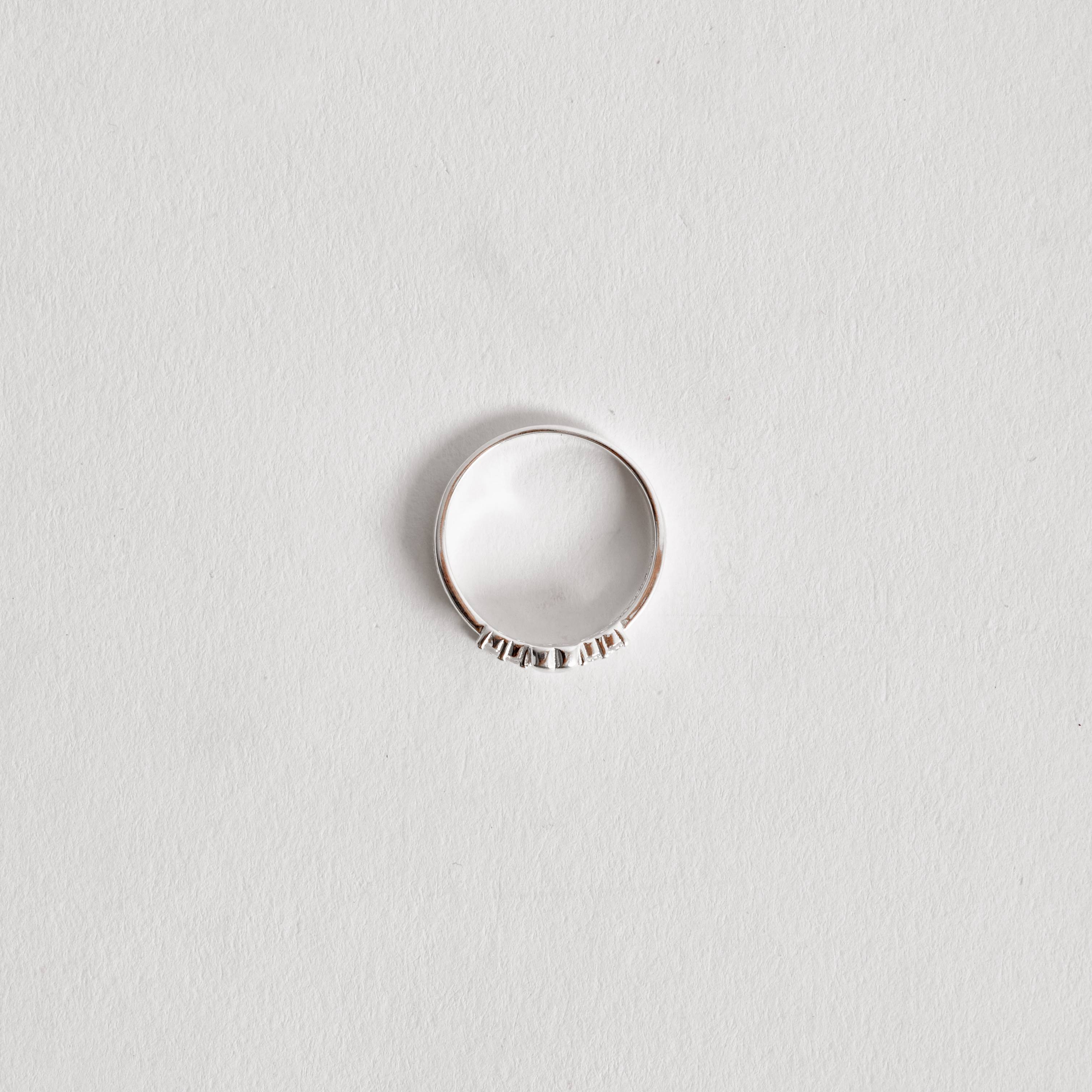 Imagem Secundária Anel fio triplo coração com zircônias, bolinhas e meia aliança