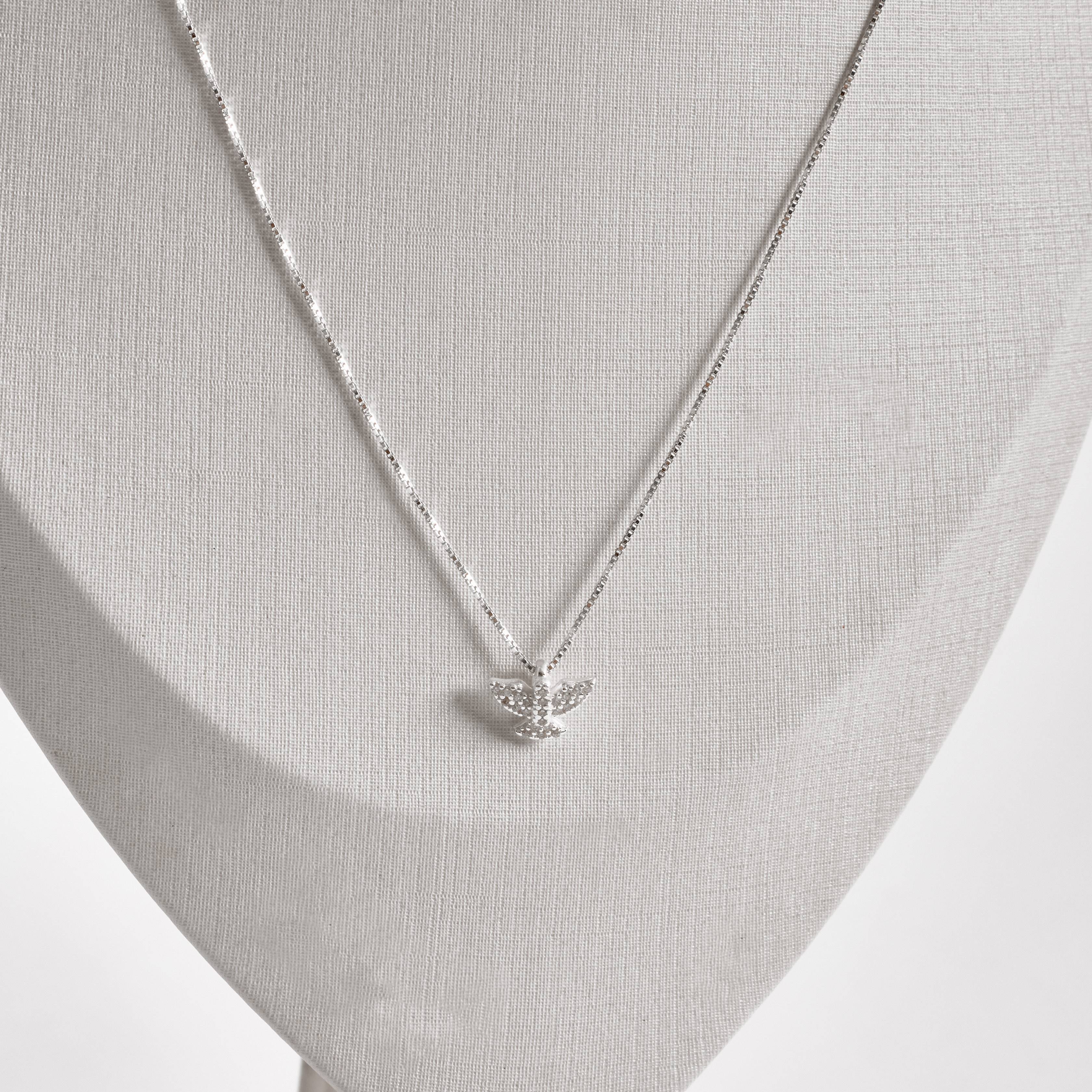 Colar Espírito Santo cravejado 10mm 40cm