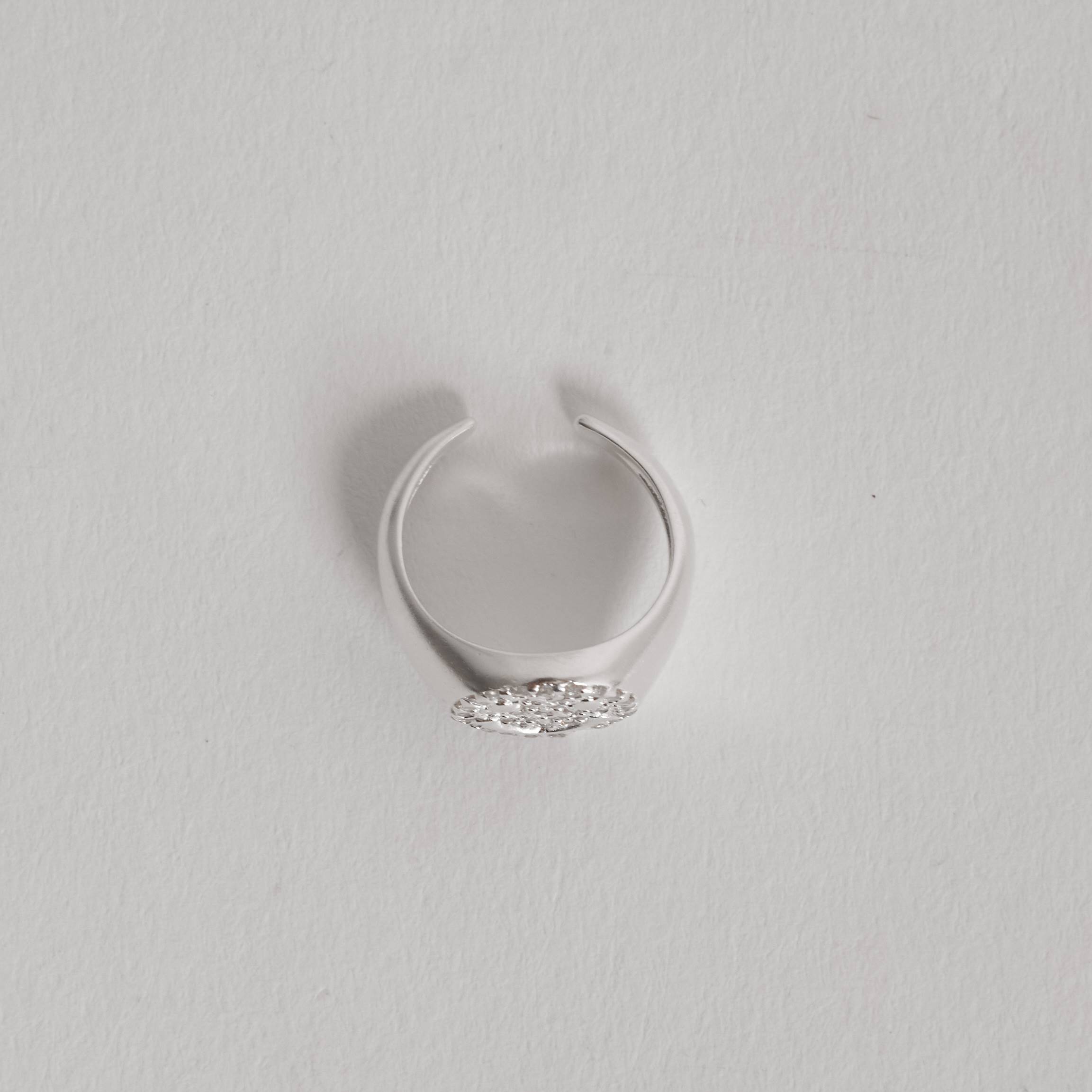 Imagem Secundária Anel dedinho smile cravejado aberto