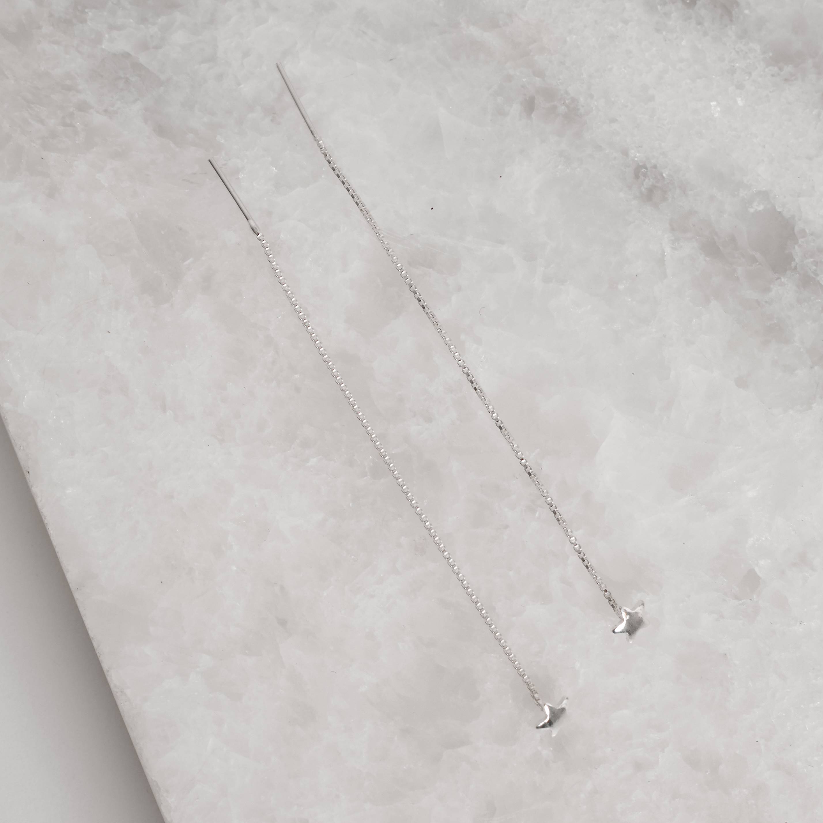 Brinco fio estrela 4mm