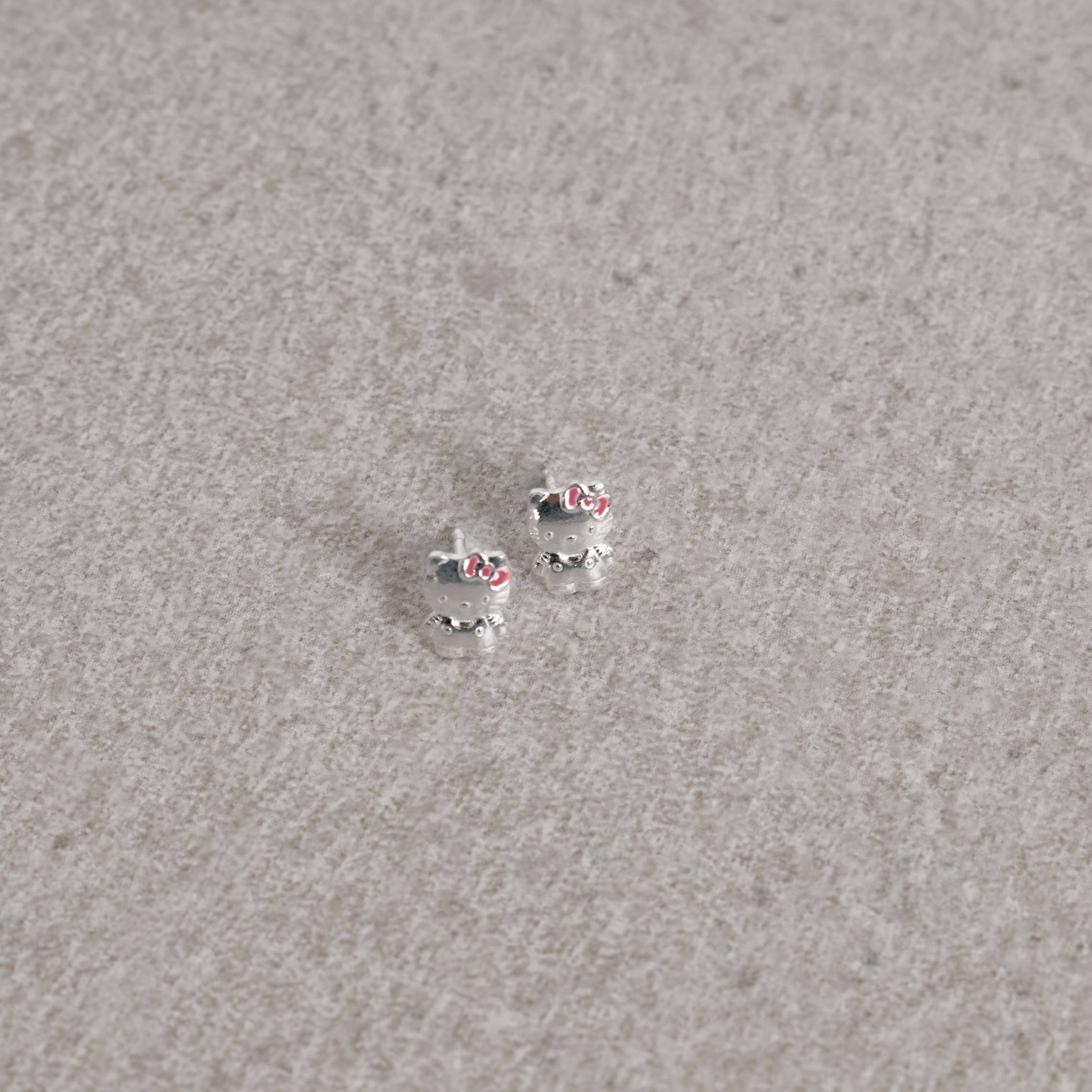 Imagem Secundária Brinco infantil Hello Kitty resina 7mm tarraxa baby