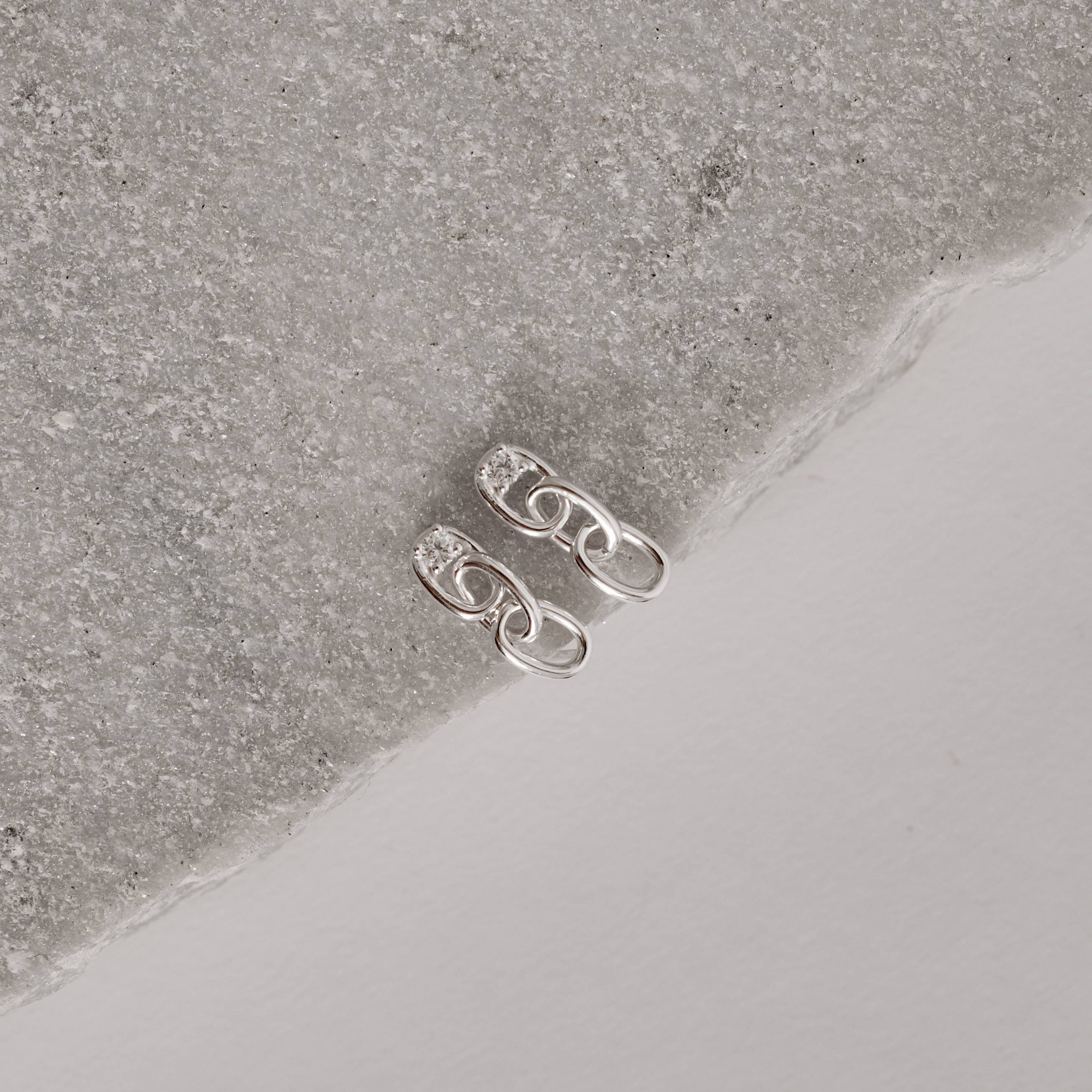 Imagem Secundária Brinco corrente detalhe zircônia 17mm 