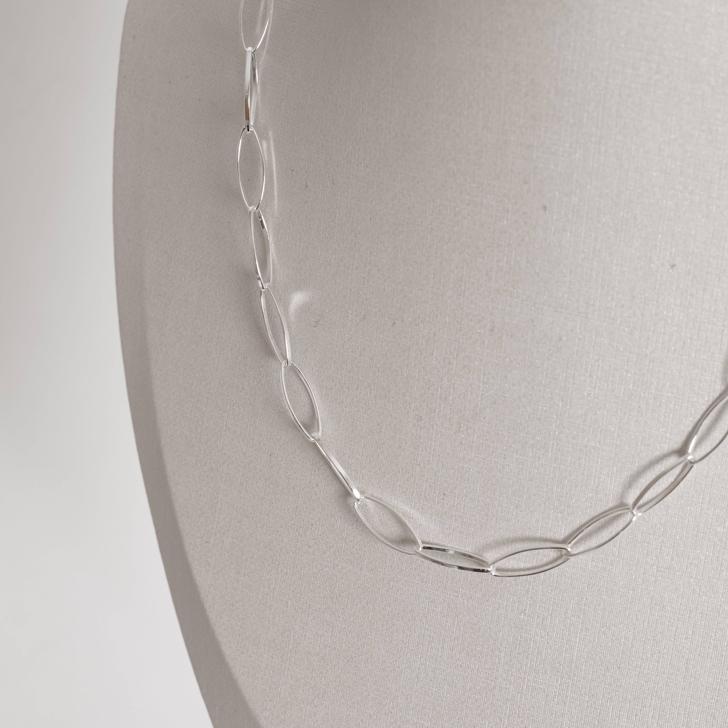 Imagem Secundária Choker corrente elos navetes 5.5 38+5cm