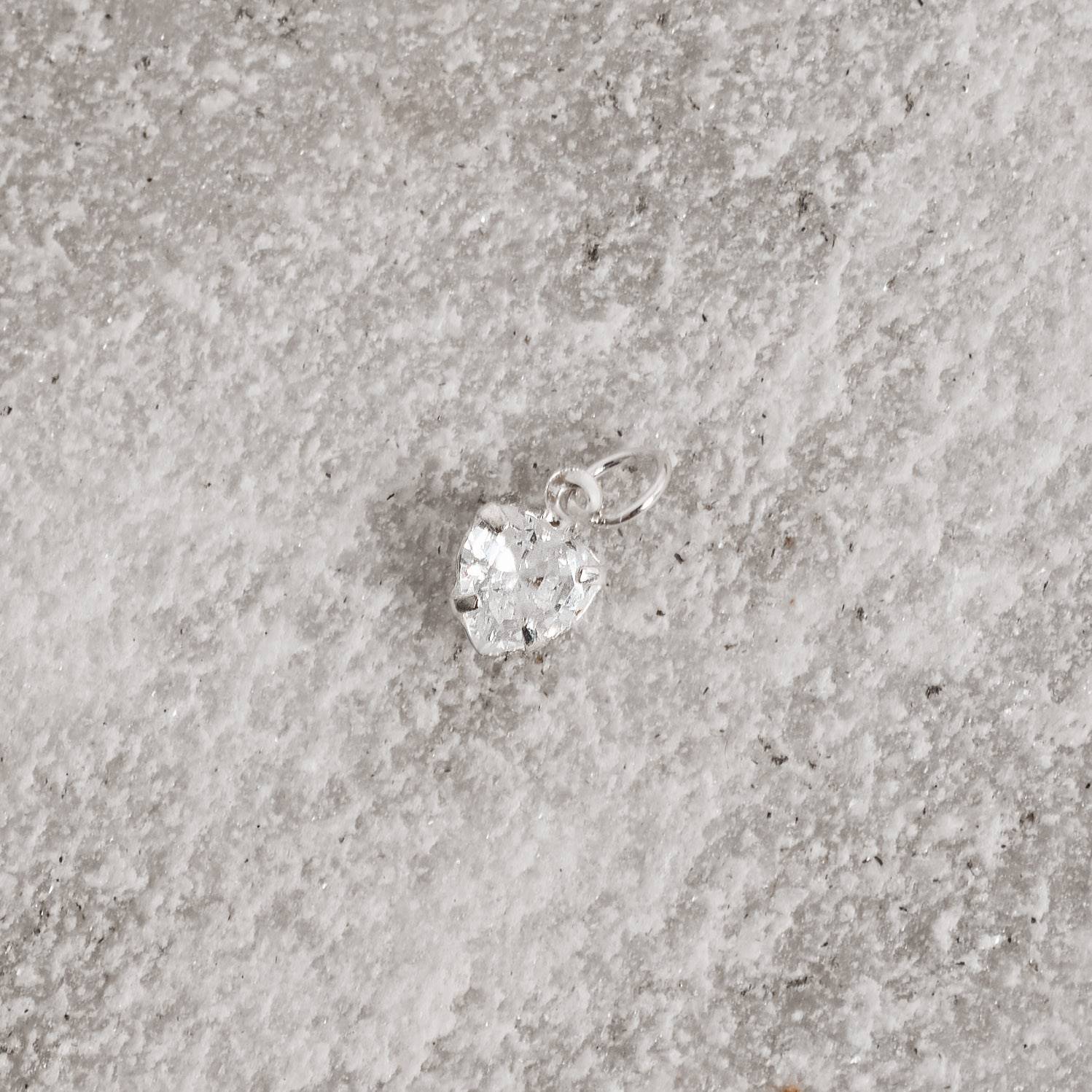 Imagem Secundária Pingente zircônia coração 6mm