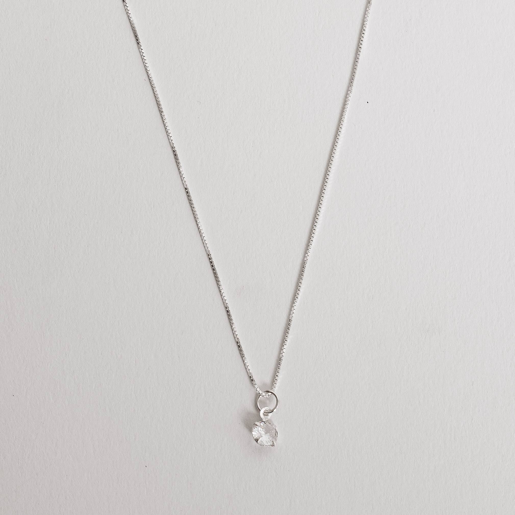 Imagem Secundária Colar pingente zircônia 6mm 40cm