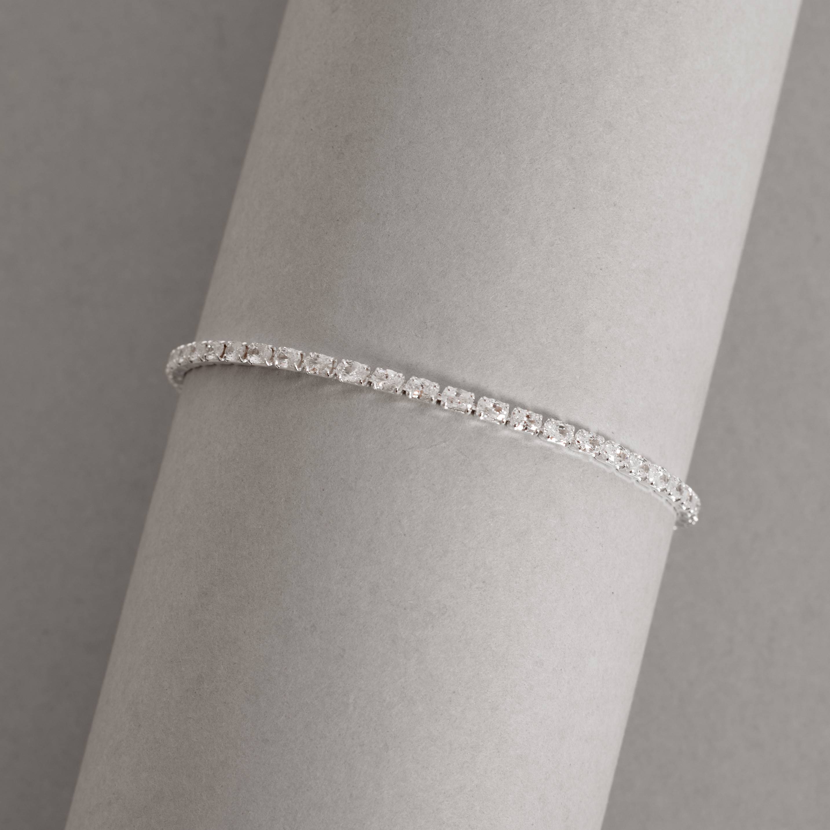 Imagem Secundária Pulseira Riviera zircônias ovais 2.1 16+4cm