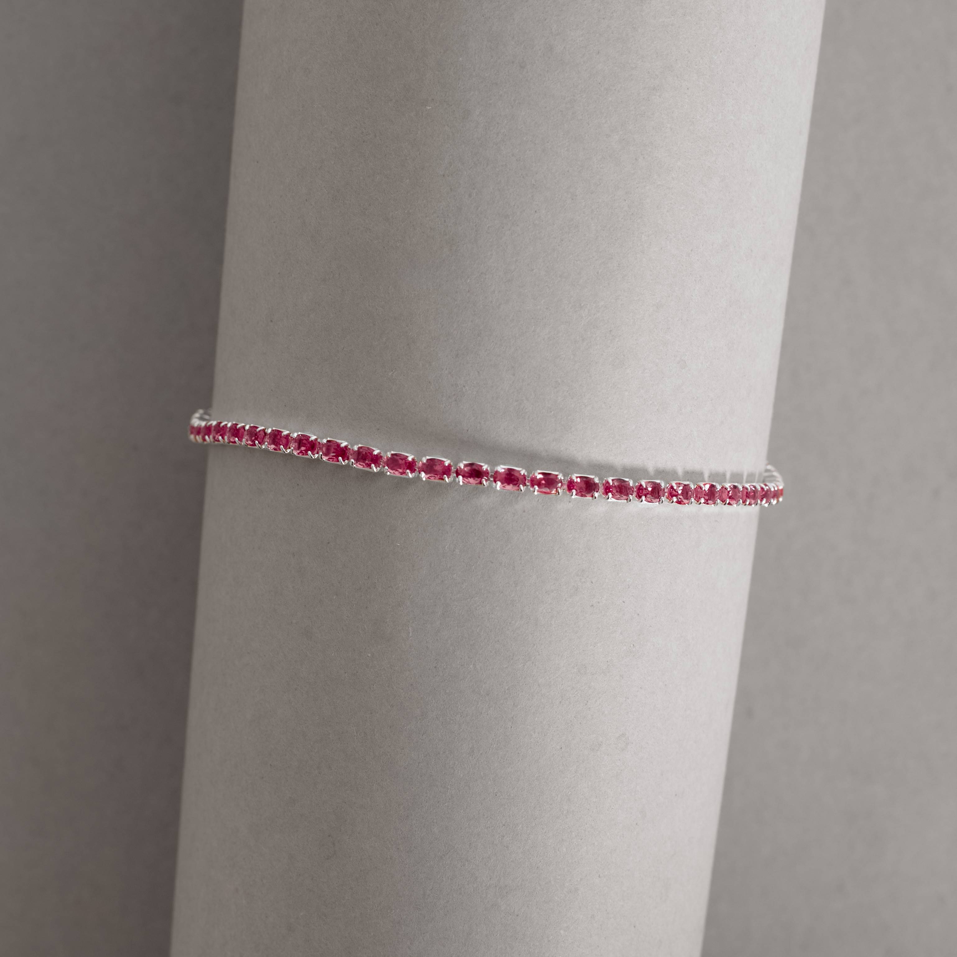 Imagem Secundária Pulseira Riviera zircônias ovais cereja 2.1 16+4cm