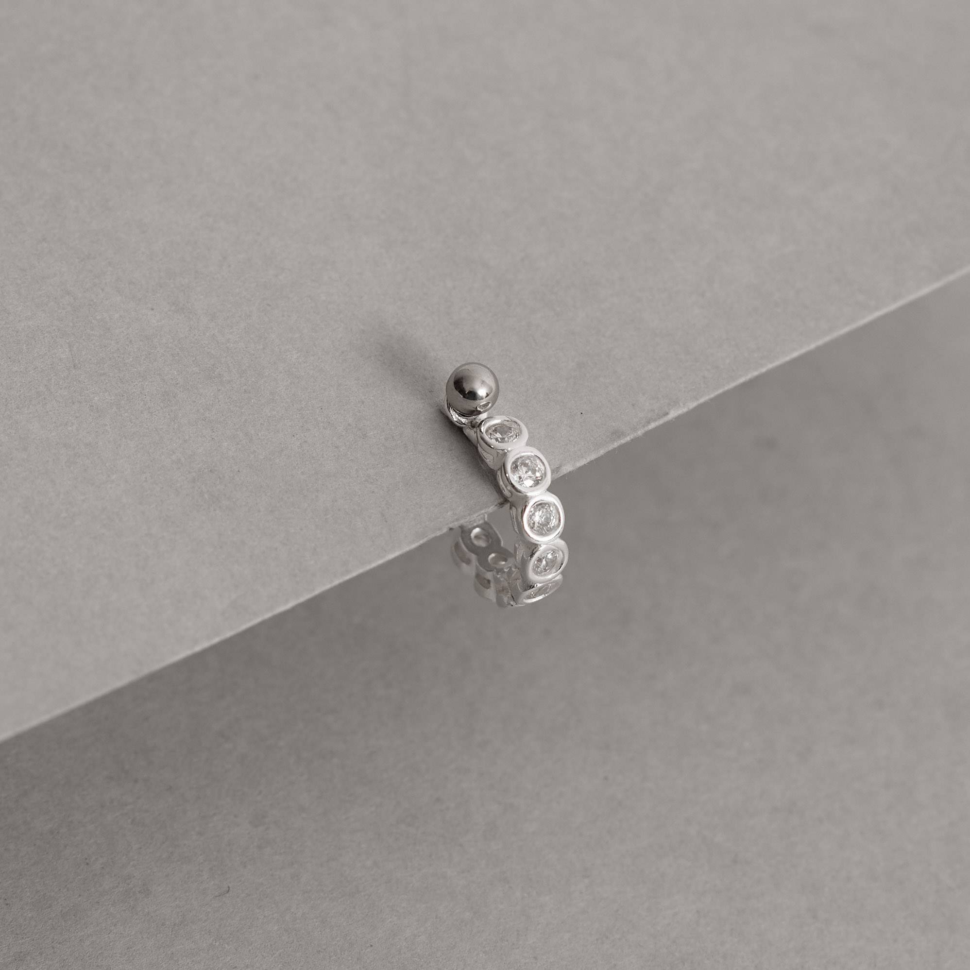 Imagem Secundária Piercing conch bolinhas com zircônias 12mm haste