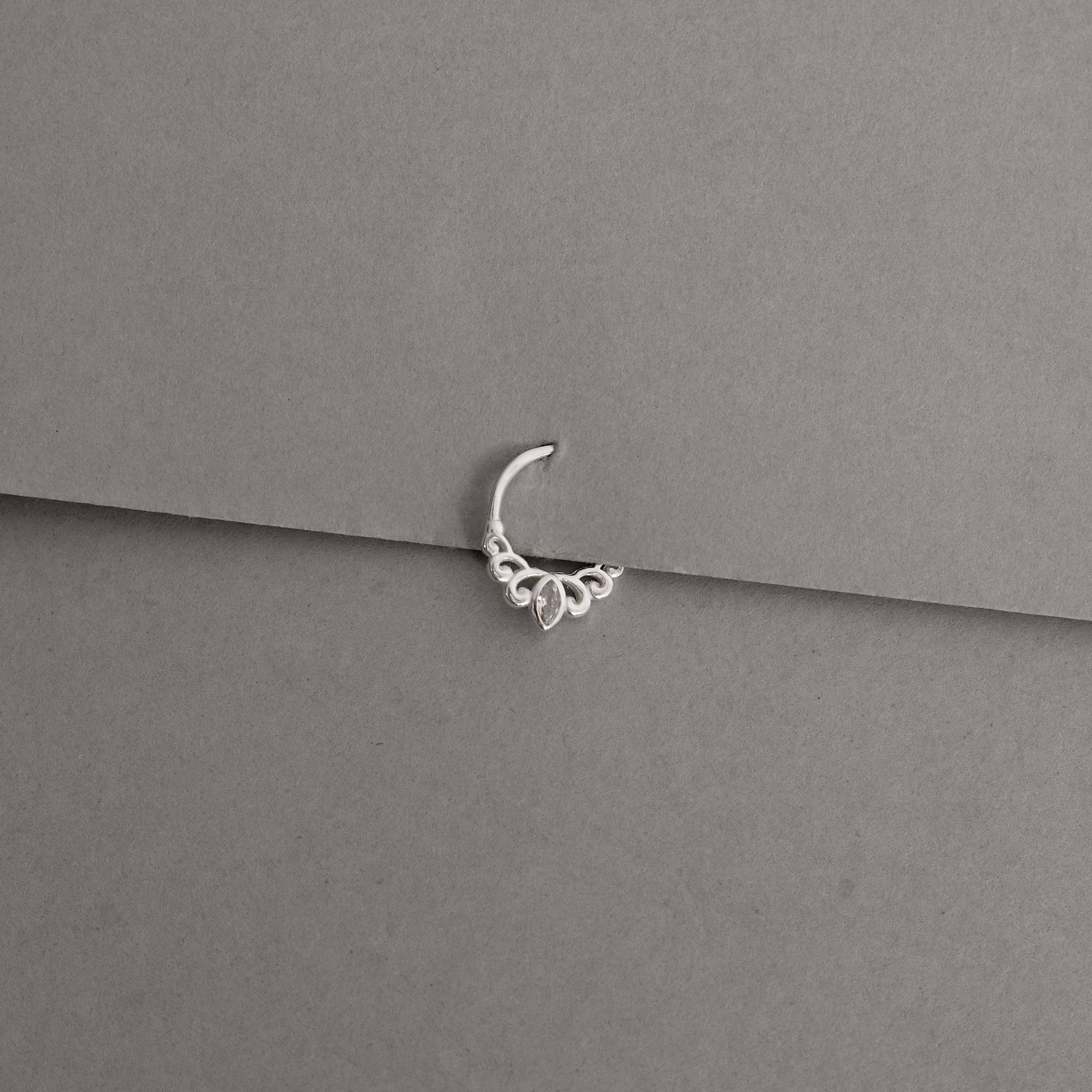 Imagem Secundária Piercing argola zircônia navete 9mm