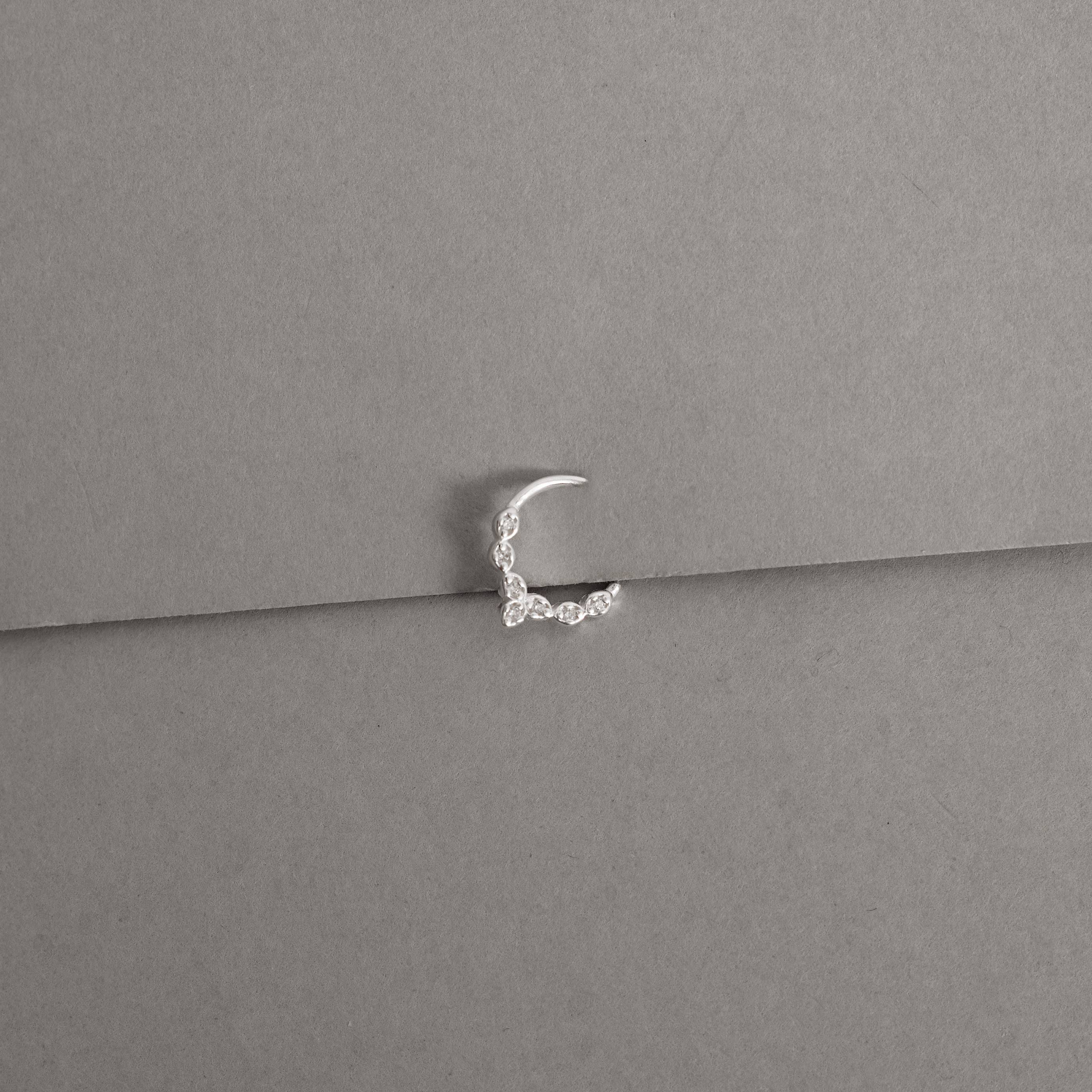 Piercing argola franja cravejada 9mm