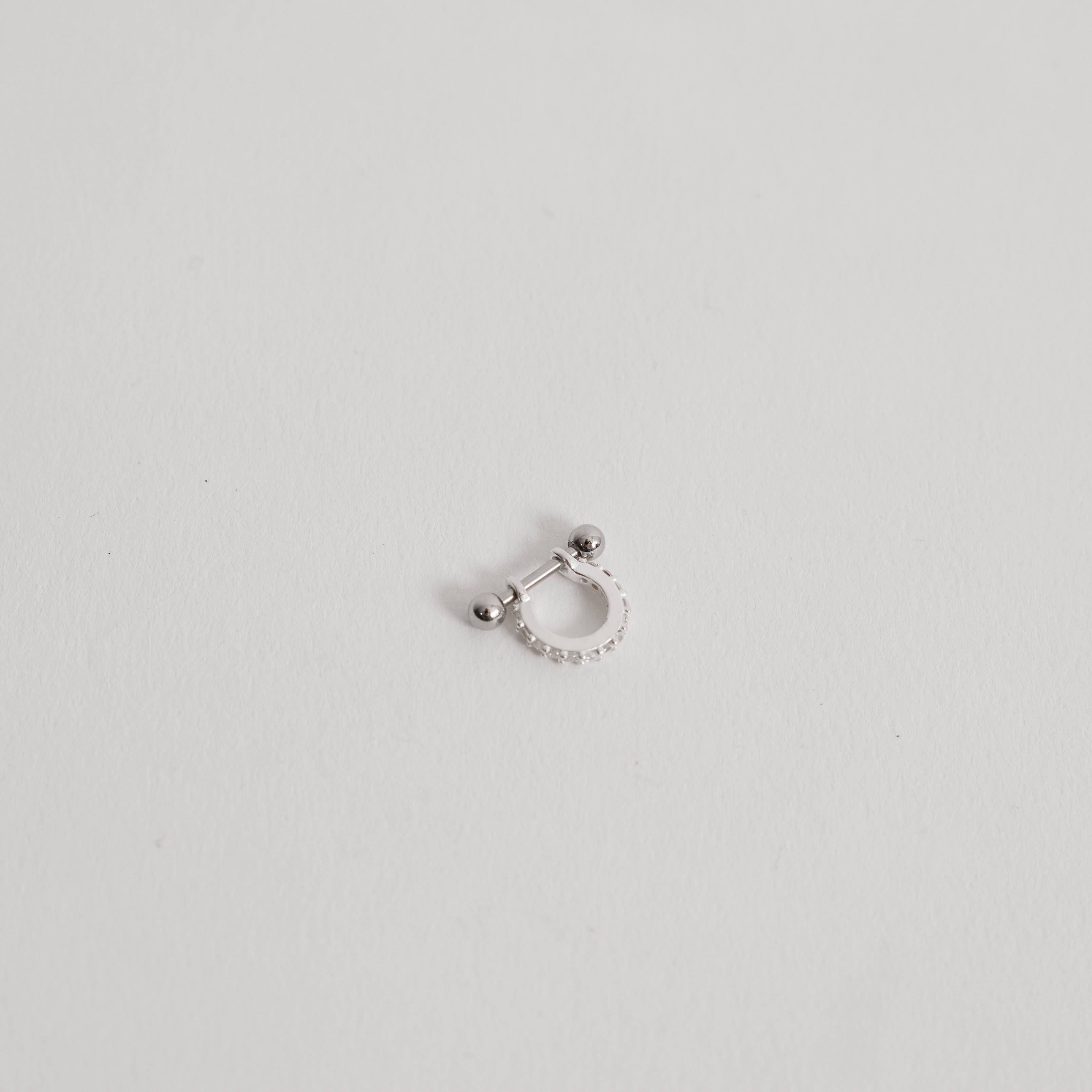 Imagem Piercing argola cravejada 9mm haste