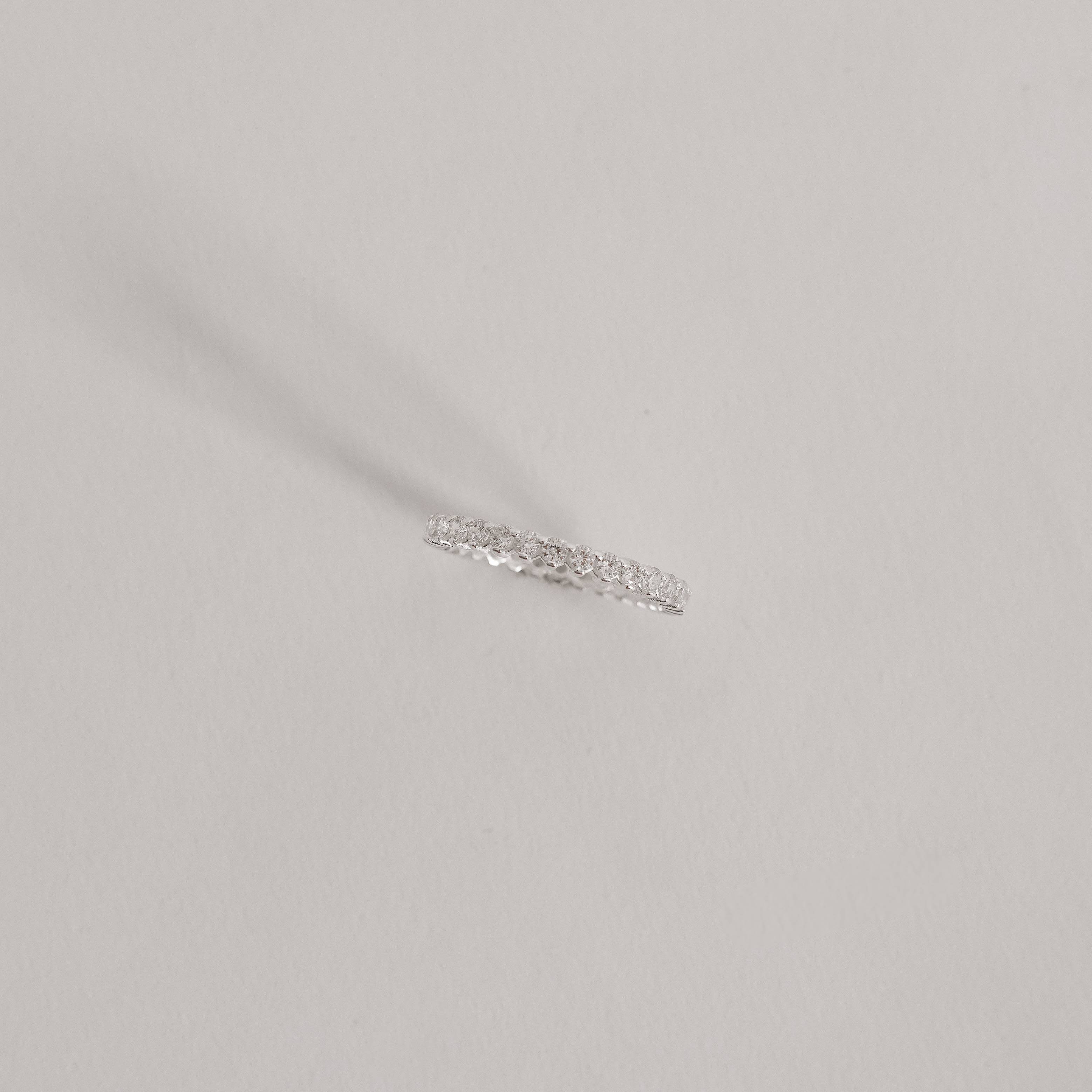 Anel aliança toda cravejada 2.5mm
