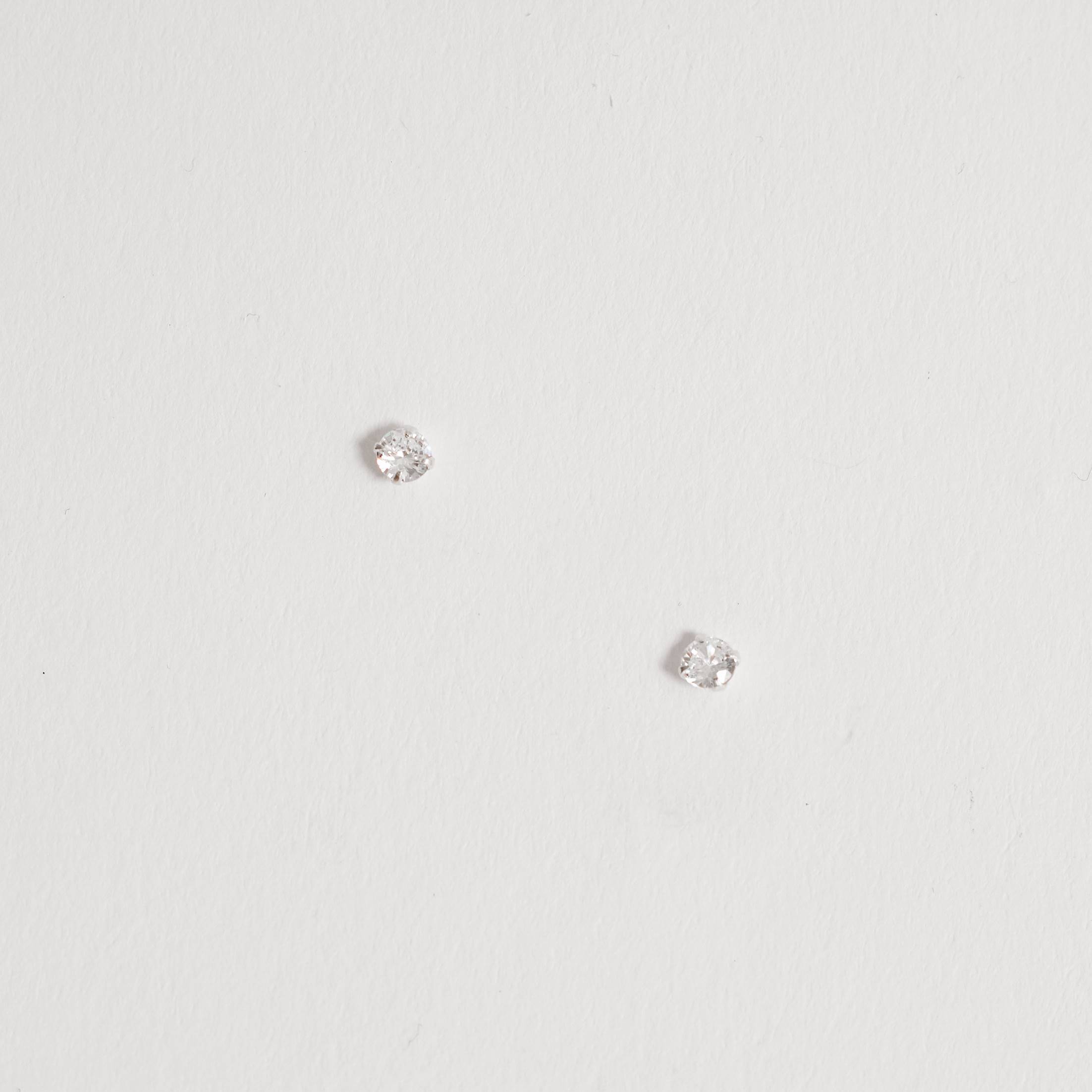 Imagem Brinco zircônia redonda cristal 3mm