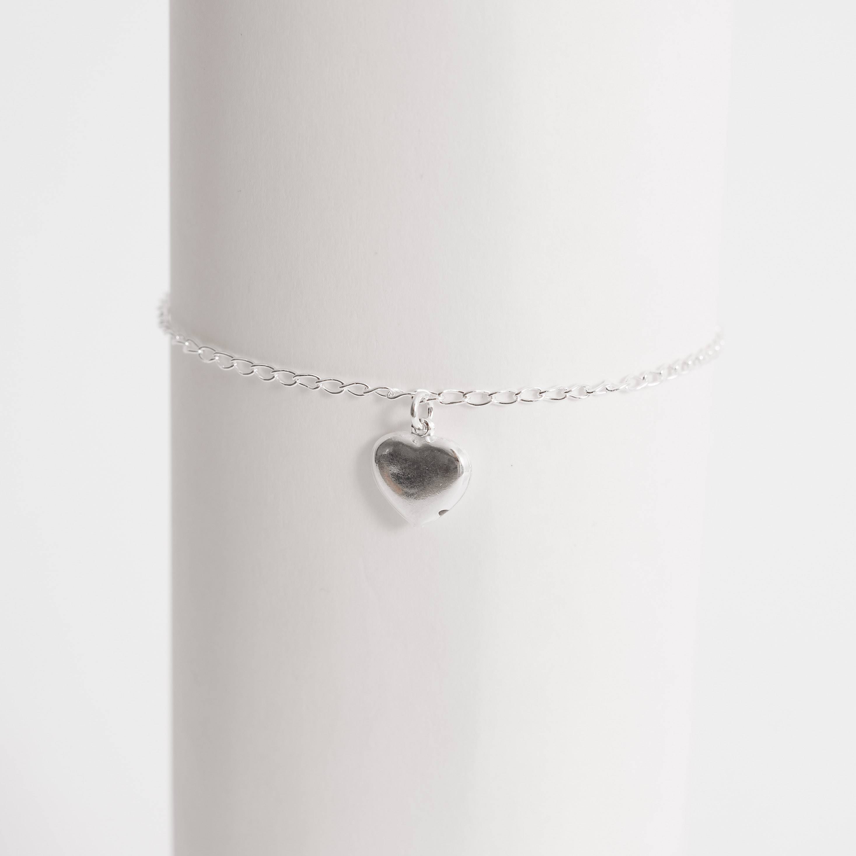 Imagem Secundária Pulseira pingente coração 11mm