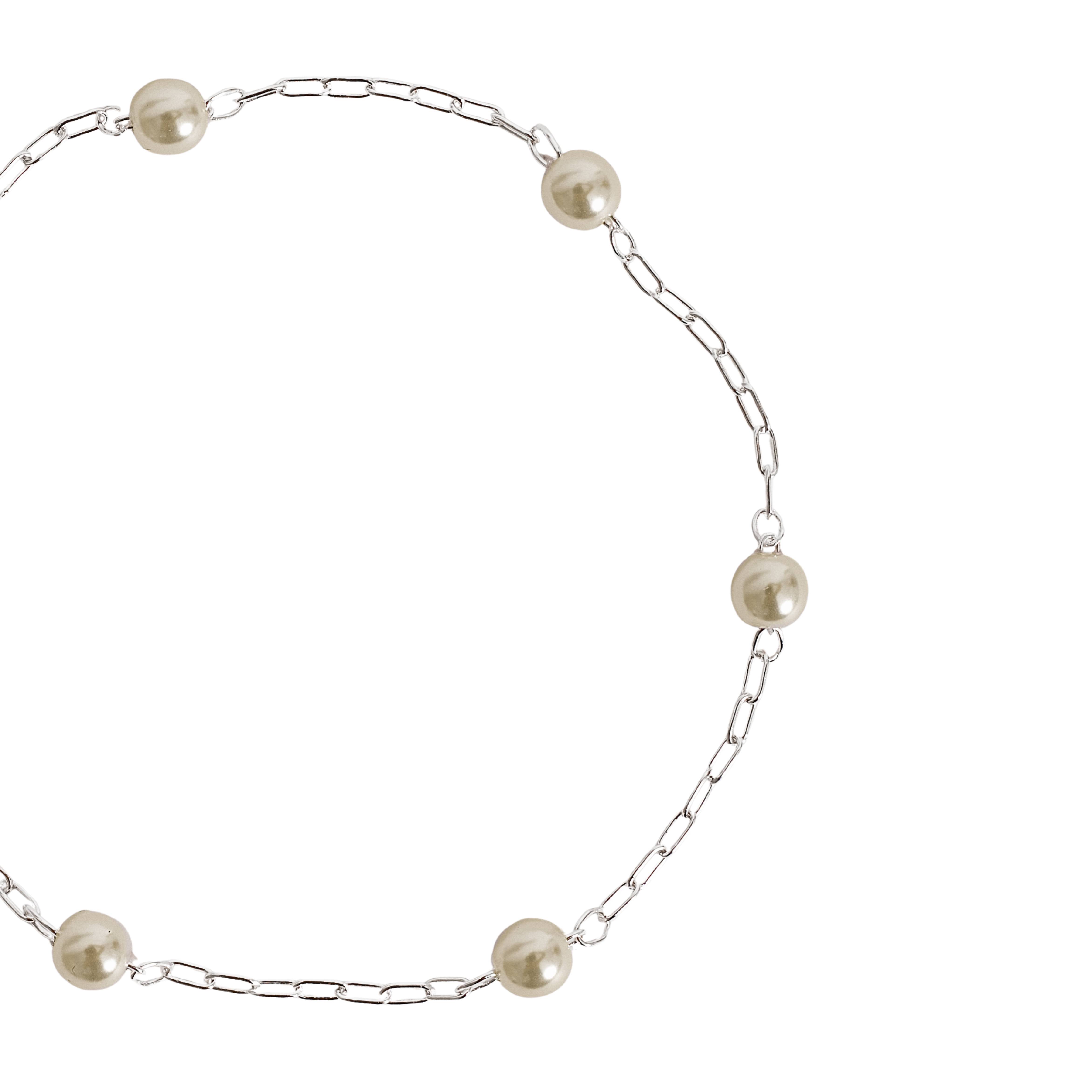 Imagem Pulseira entremeios pérolas 4.8 corrente cartier 19cm