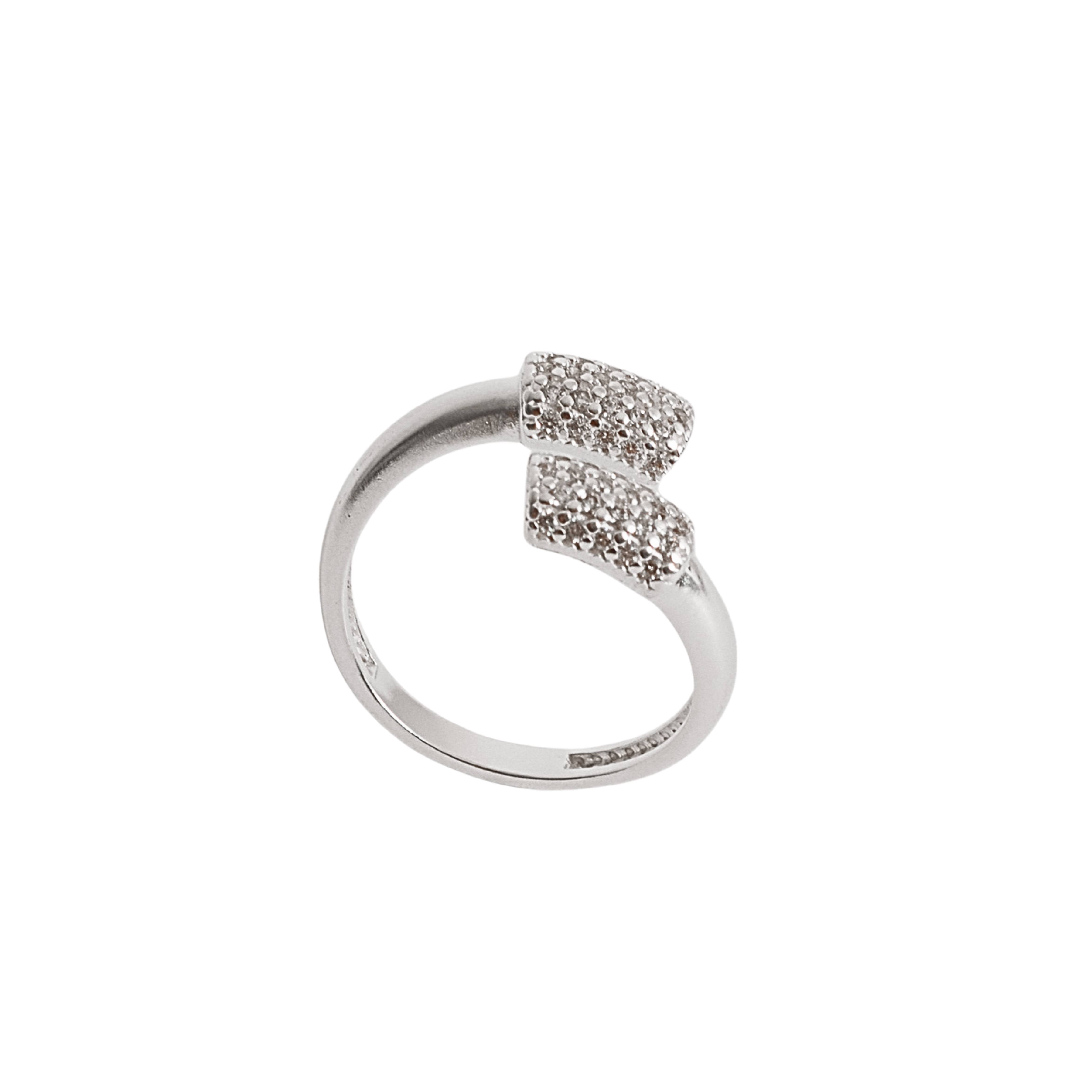 Imagem Anel pontas cravejadas regulável G