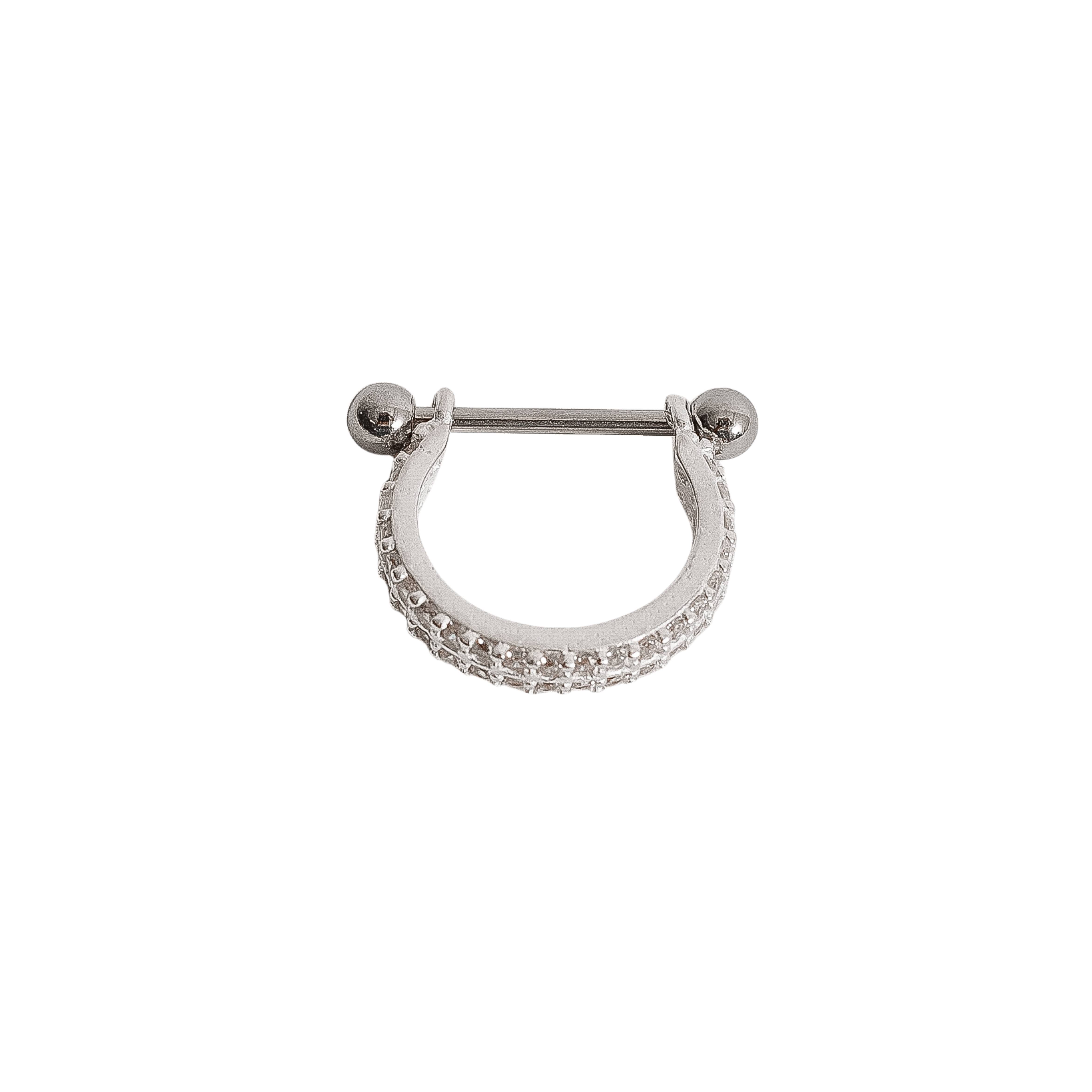 Piercing conch cravejado duplo haste