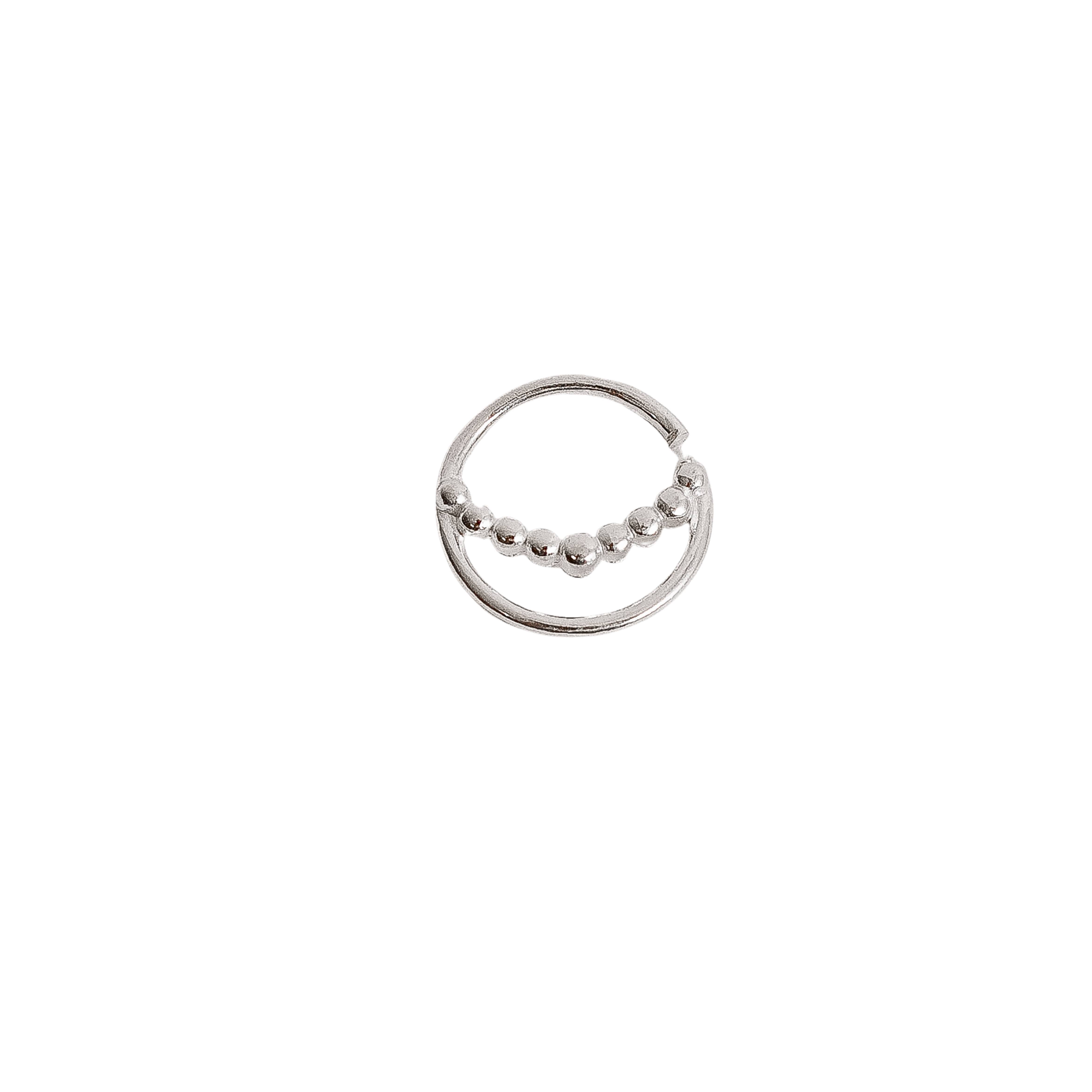 Piercing argola detalhe fio bolinhas 11mm