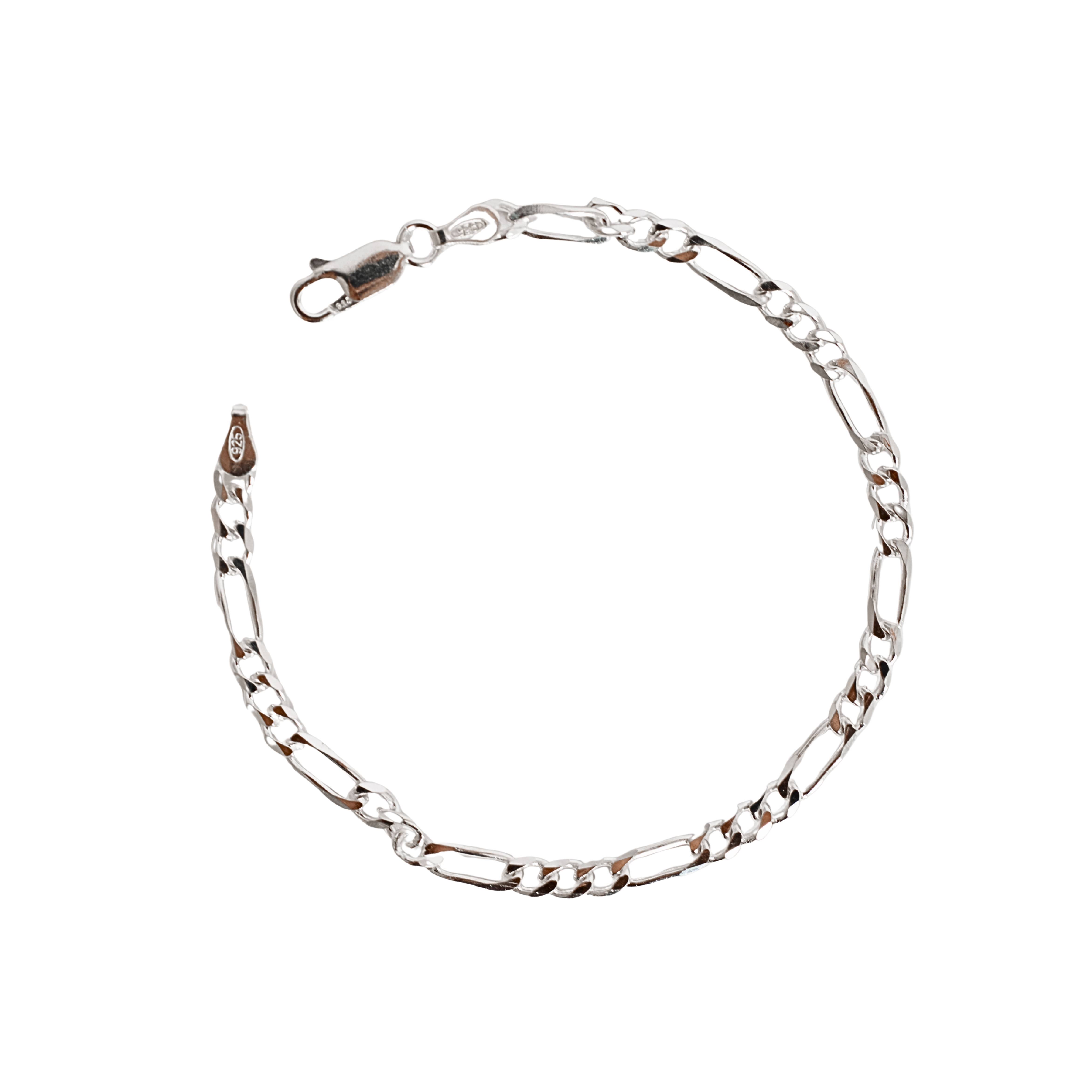 Imagem Pulseira infantil corrente 3x1 flat 3.8 17cm