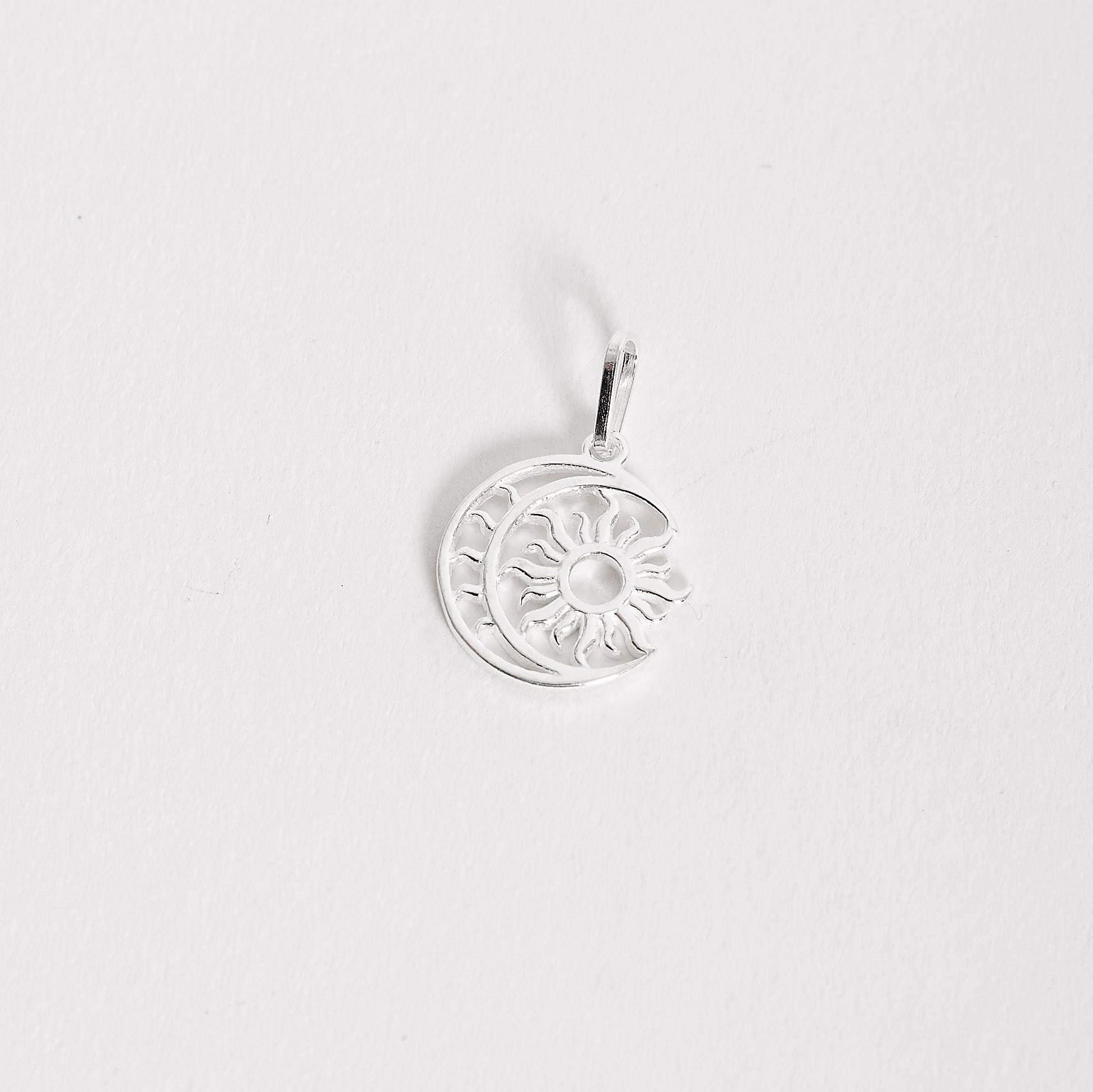 Pingente lua e sol 15mm