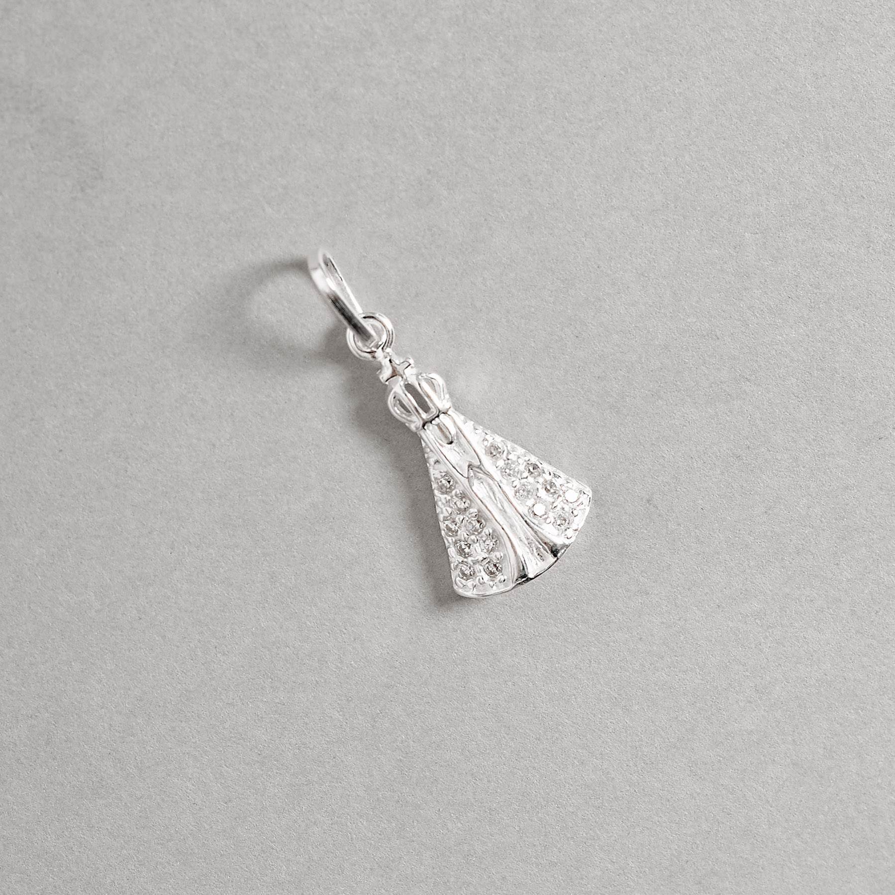 Pingente Nsa. Sra. Aparecida com cravejado 17mm