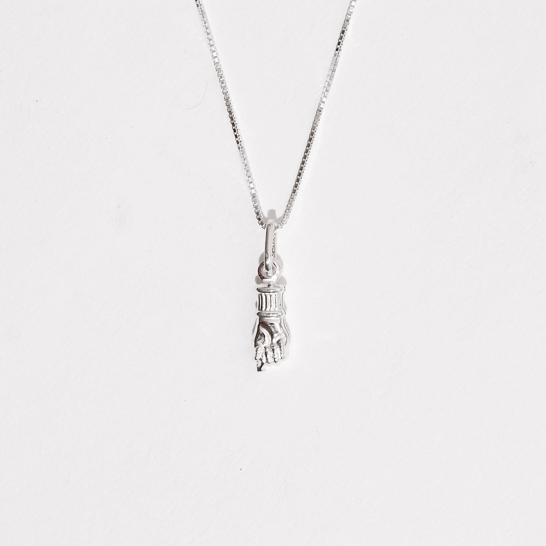 Colar pingente figa 11mm 40cm