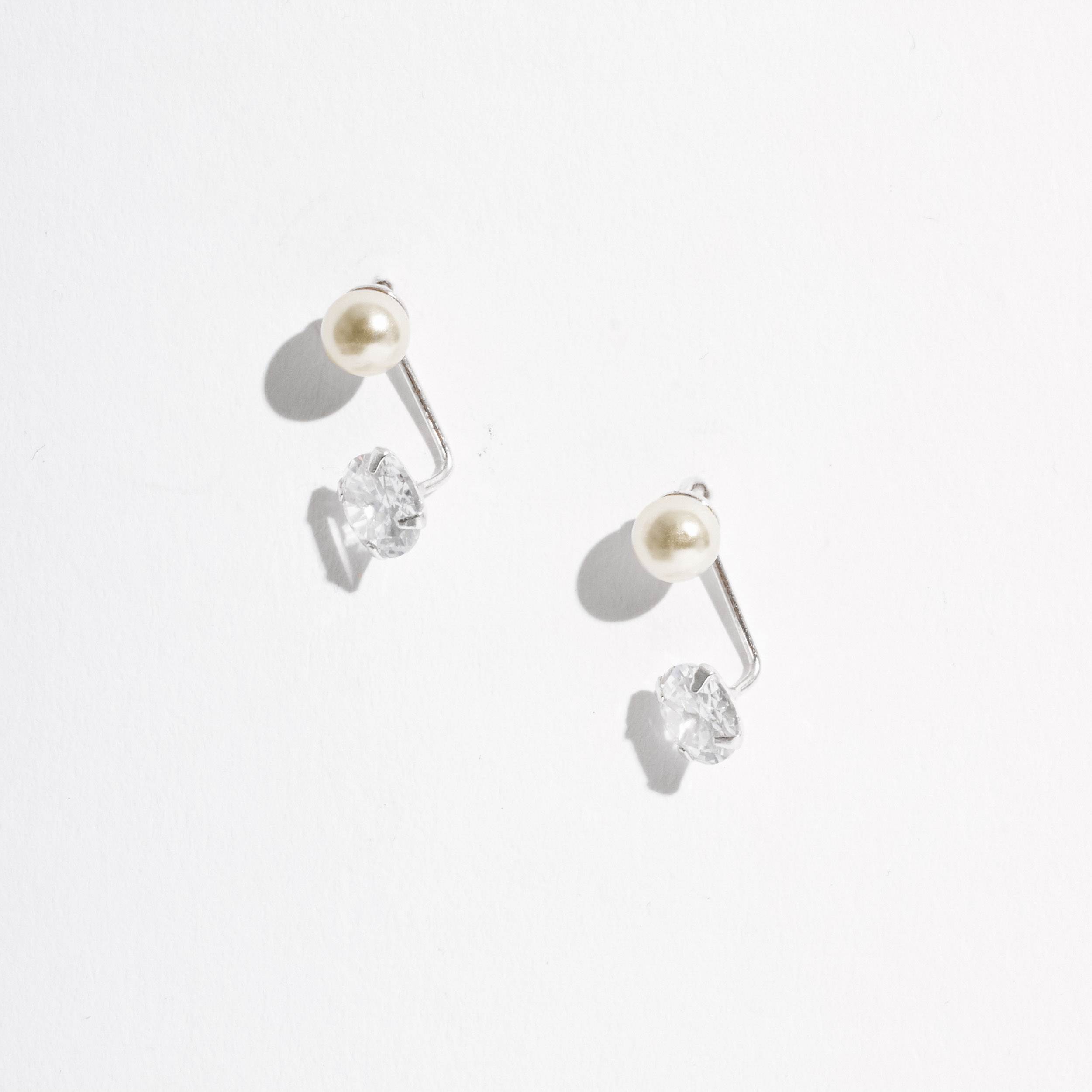 Imagem Secundária Brinco pérola 5mm e zircônia 6mm