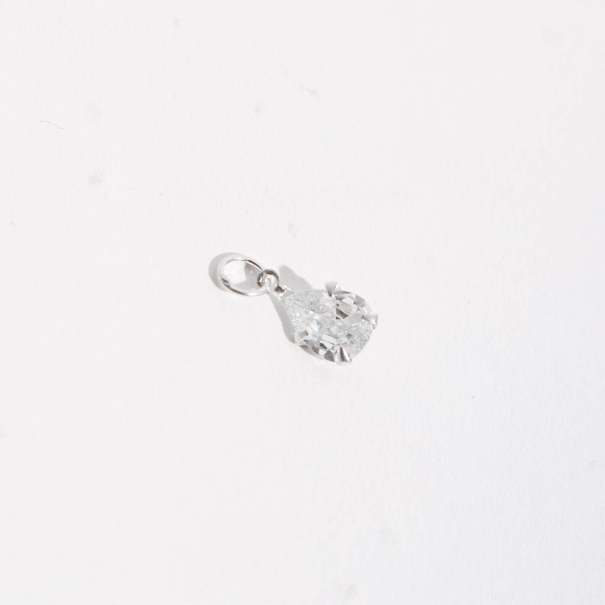 Pingente zircônia gota 8mm