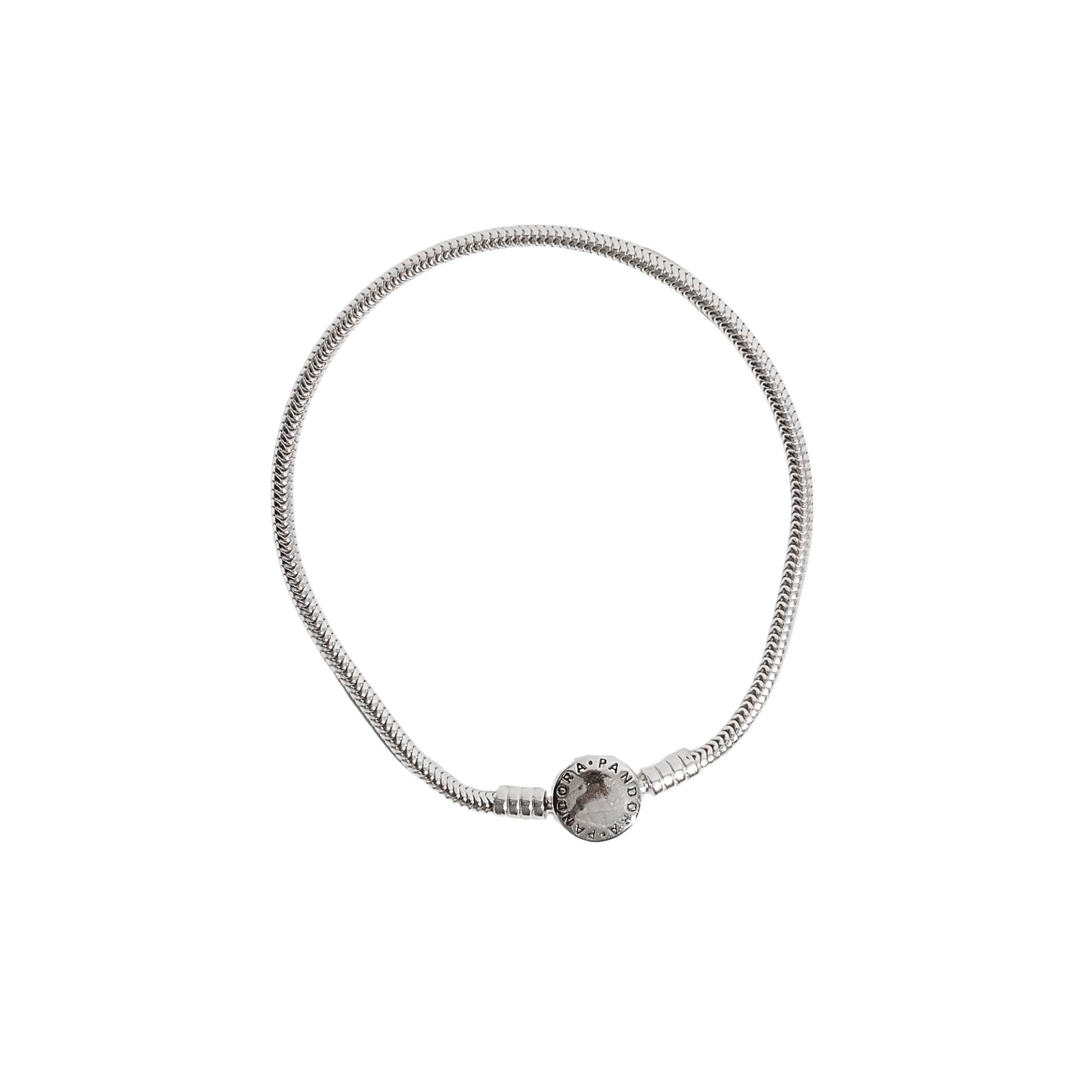 Pulseira para berloques 2.4 fecho cravejado com escrito