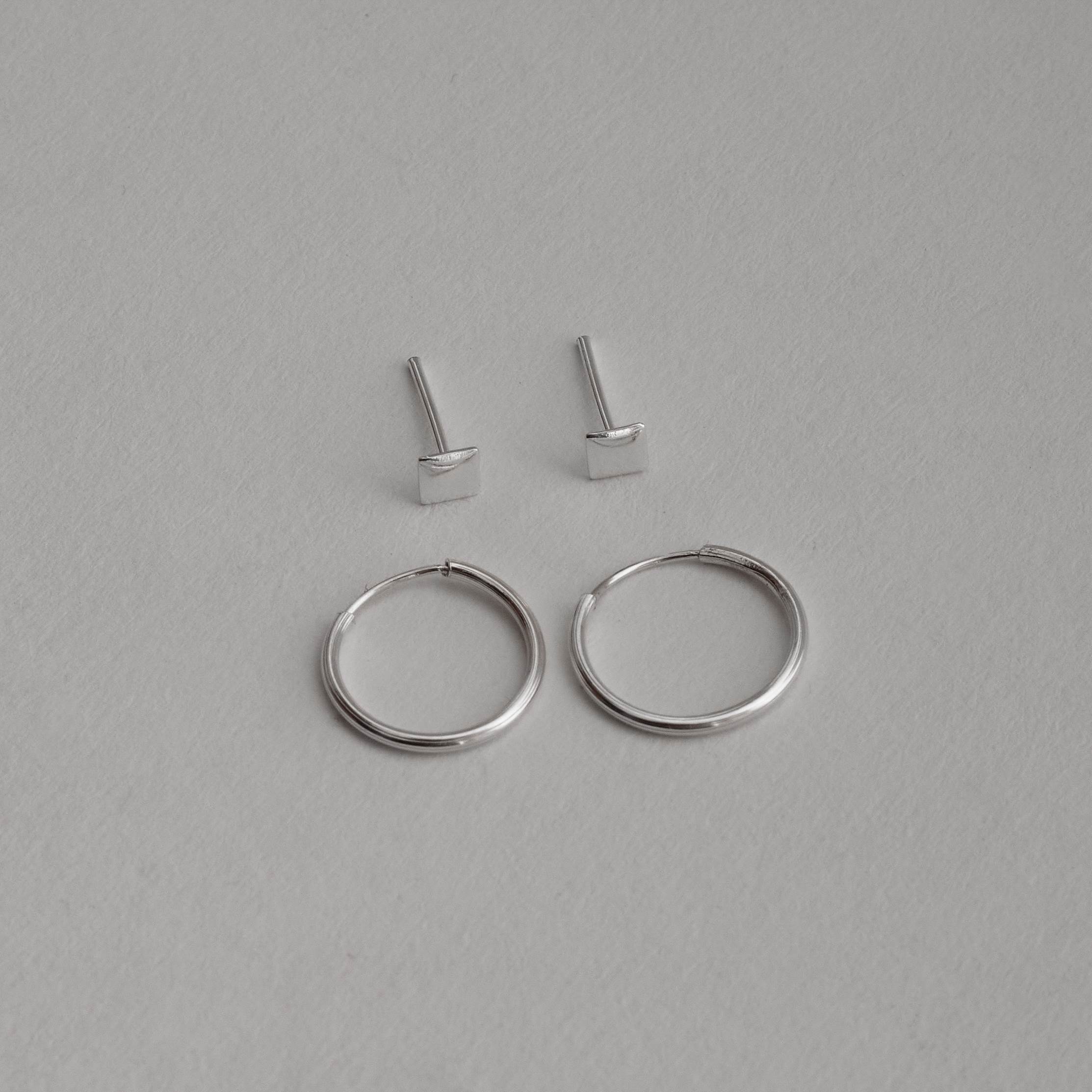 Dupla quadrado 3mm e argola 12mm