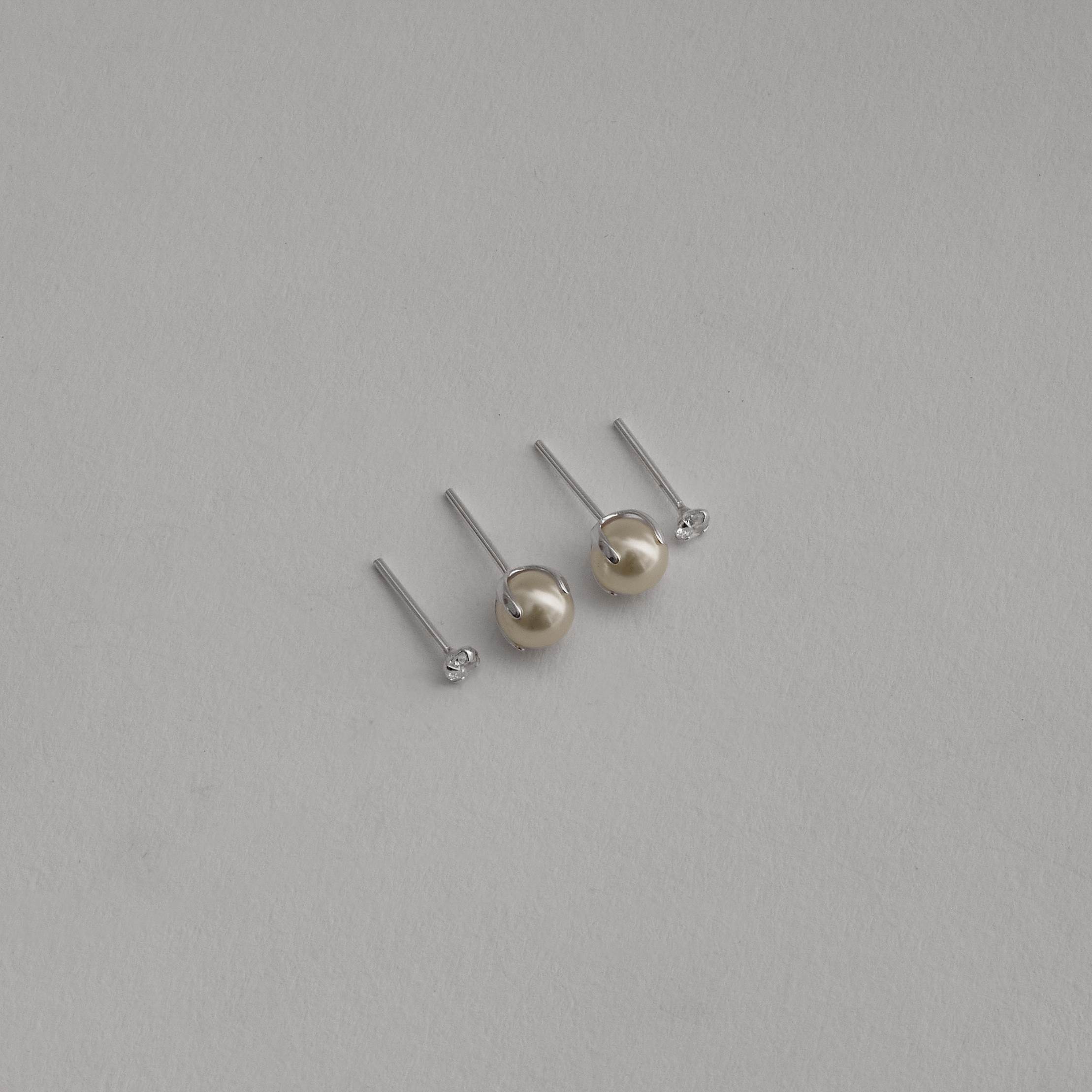 Dupla zircônia 3mm e pérola 6mm