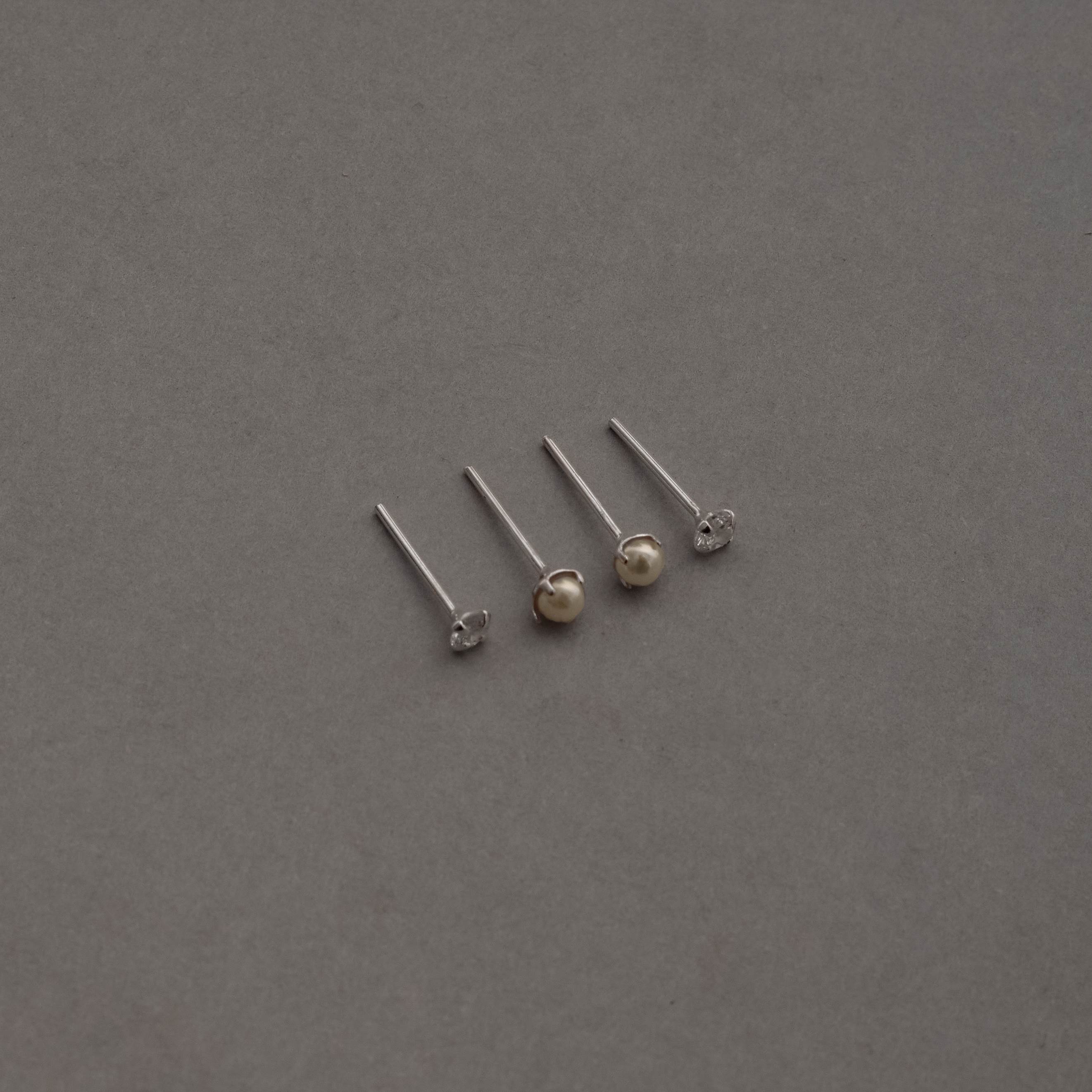 Dupla zircônia e pérola 3mm