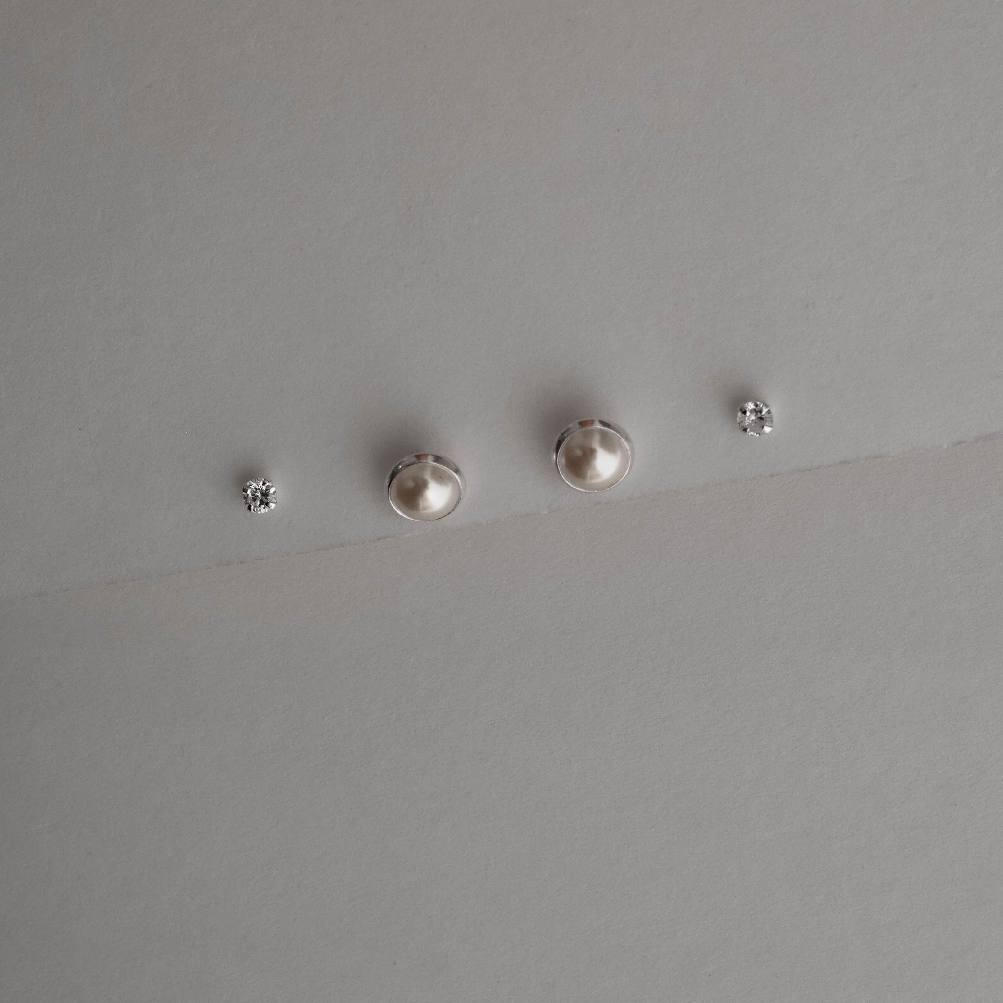 Imagem Secundária Dupla zircônia 3mm e meia pérola 6mm