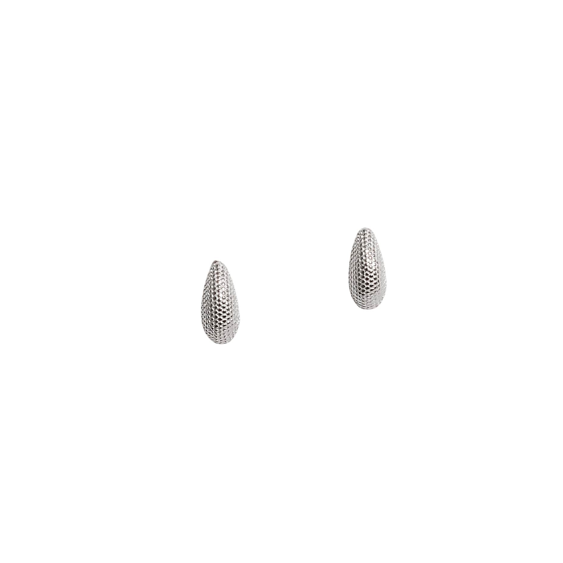 Brinco gota alongada trabalhada 11mm