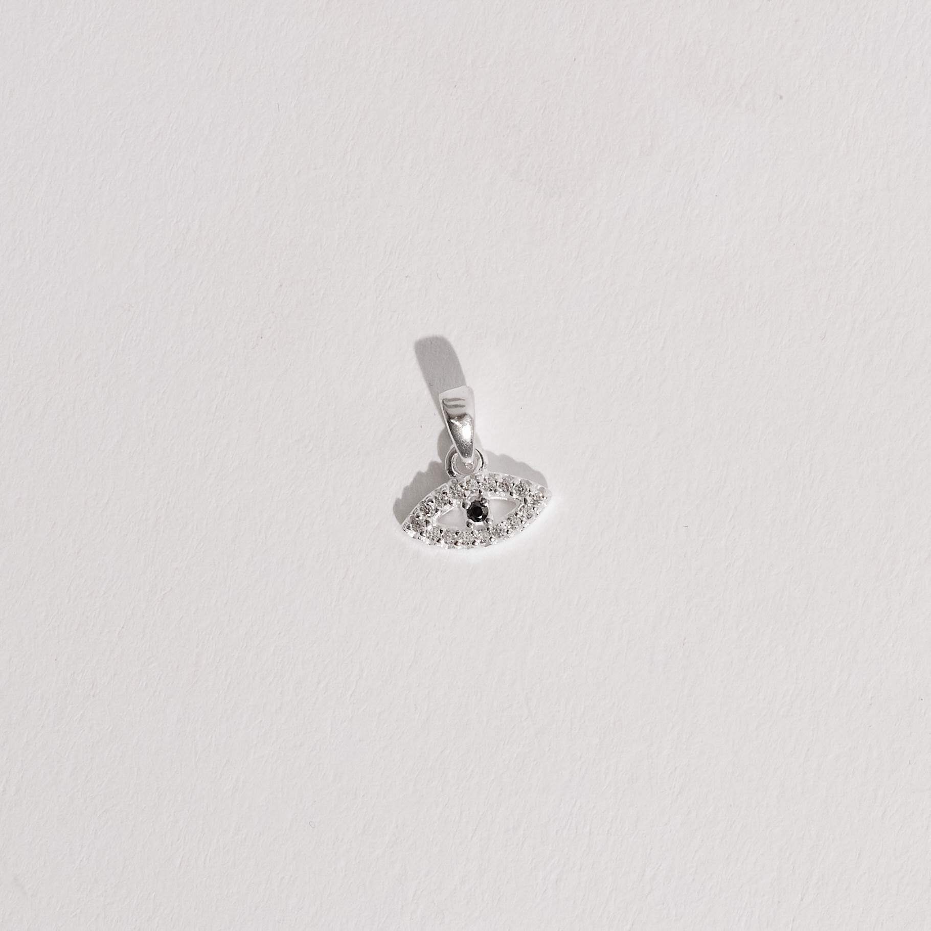 Imagem Pingente olho cravejado detalhe zircônia ônix 11mm