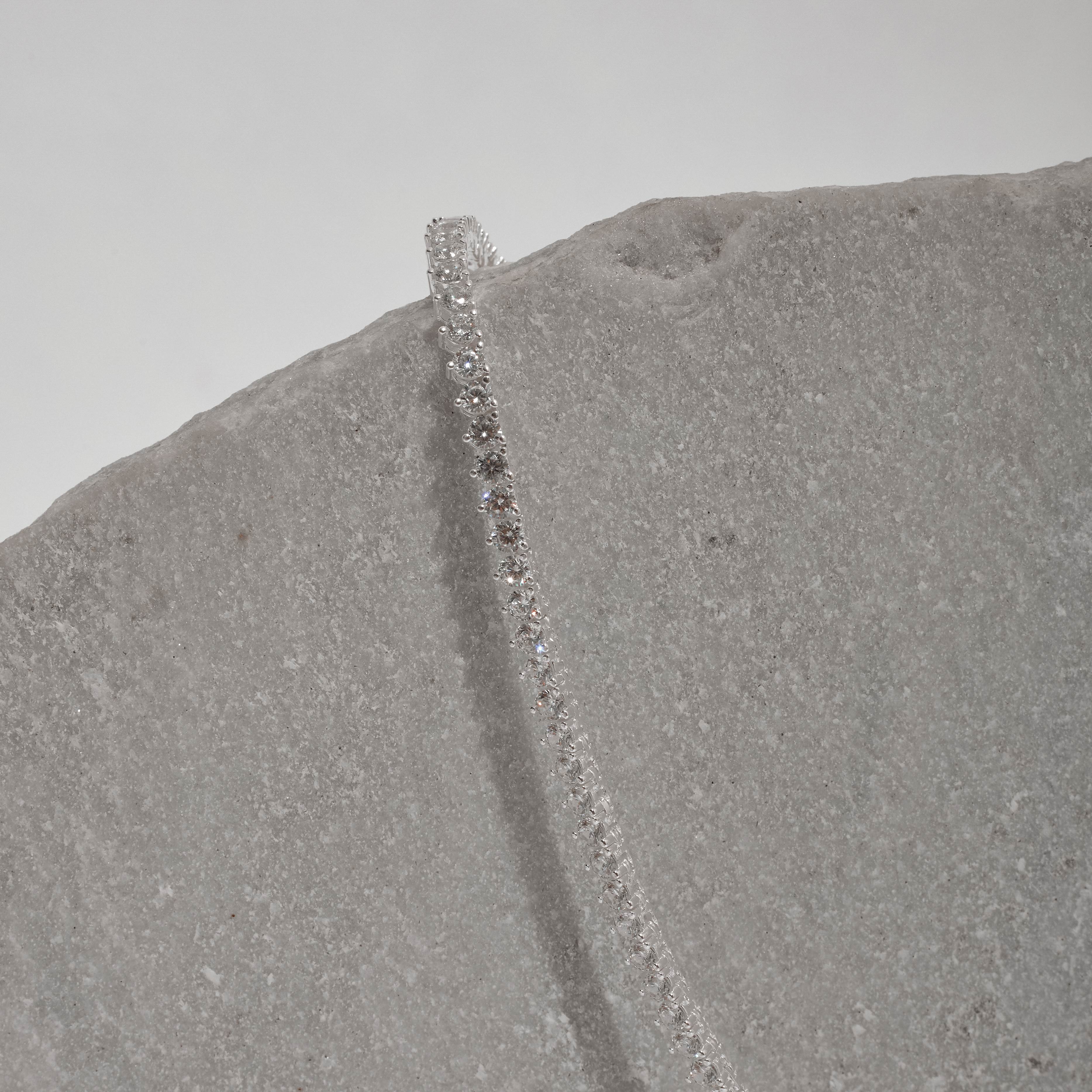 Colar Riviera 3 pontas 3mm 45cm