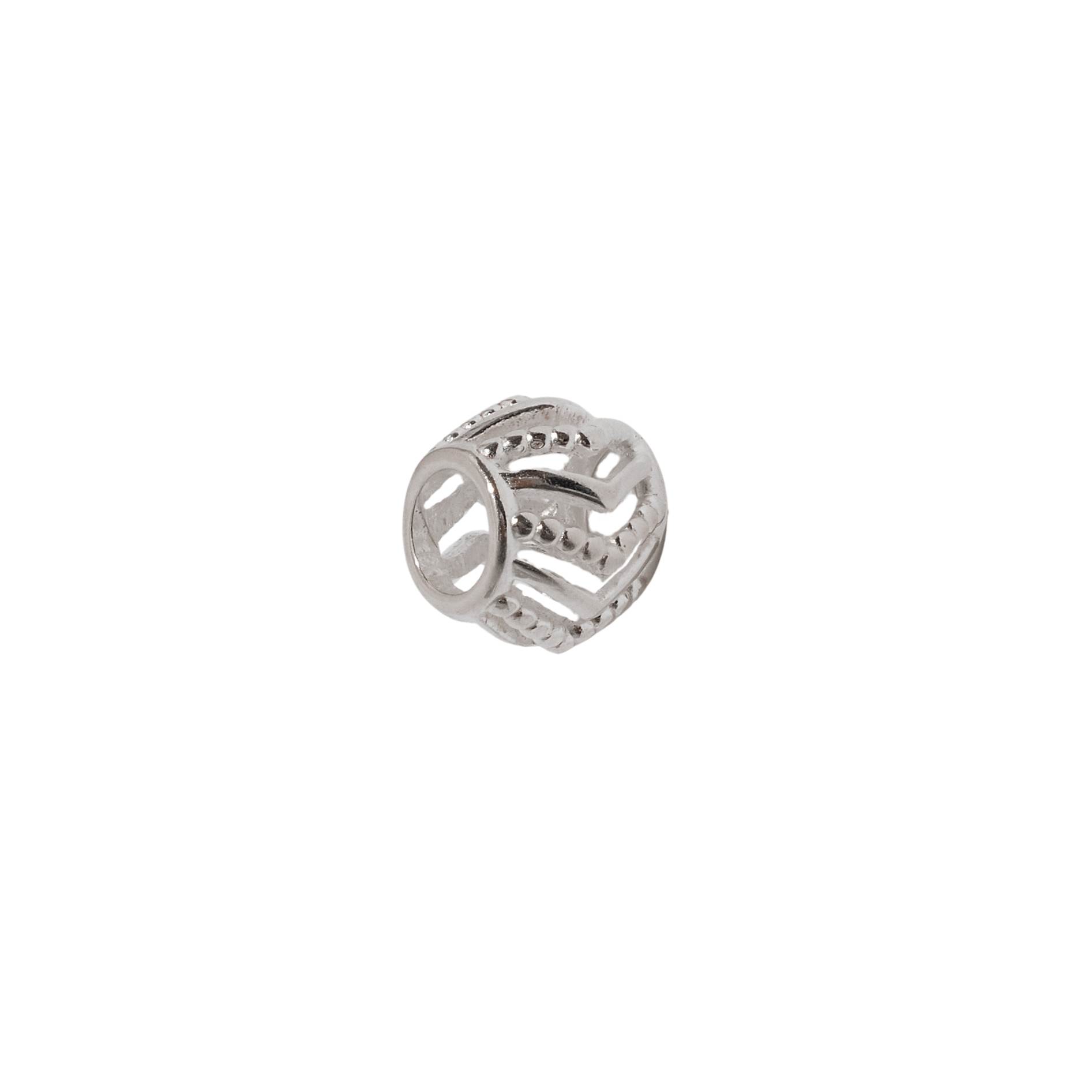 Berloque separador fio v liso e bolinhas 11mm