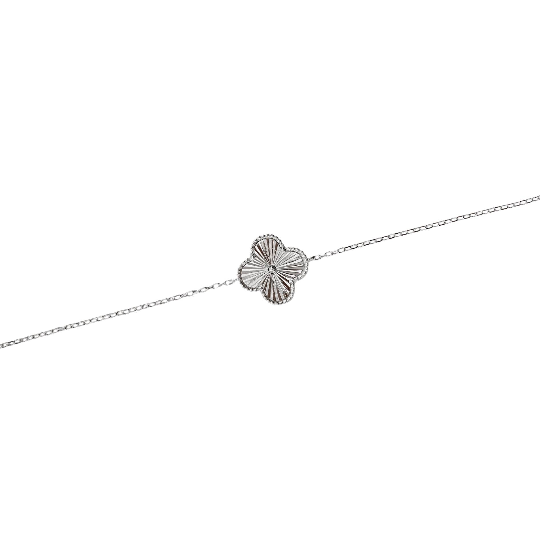 Imagem Pulseira entremeio trevo com vinco 14mm