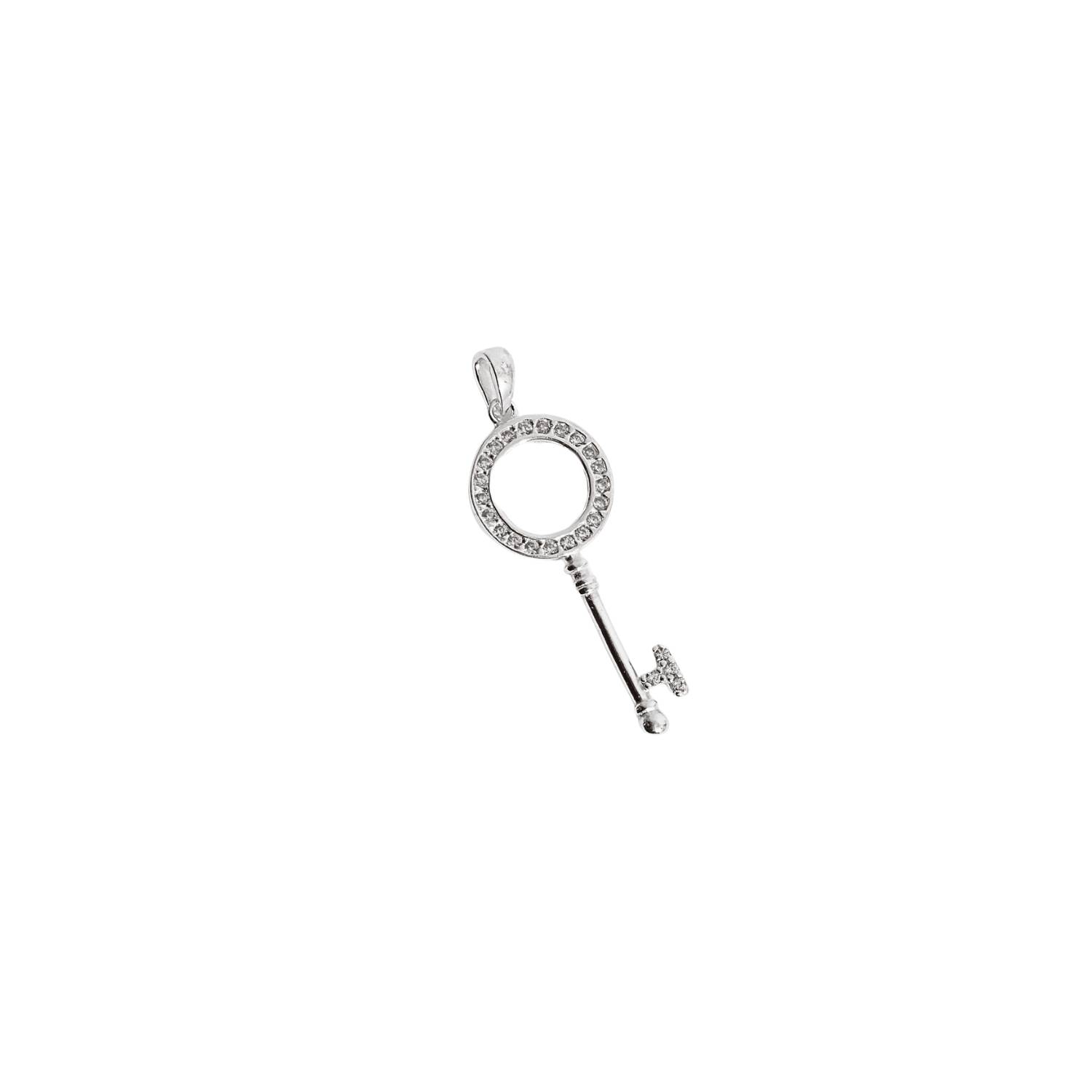Pingente chave cravejada 29mm