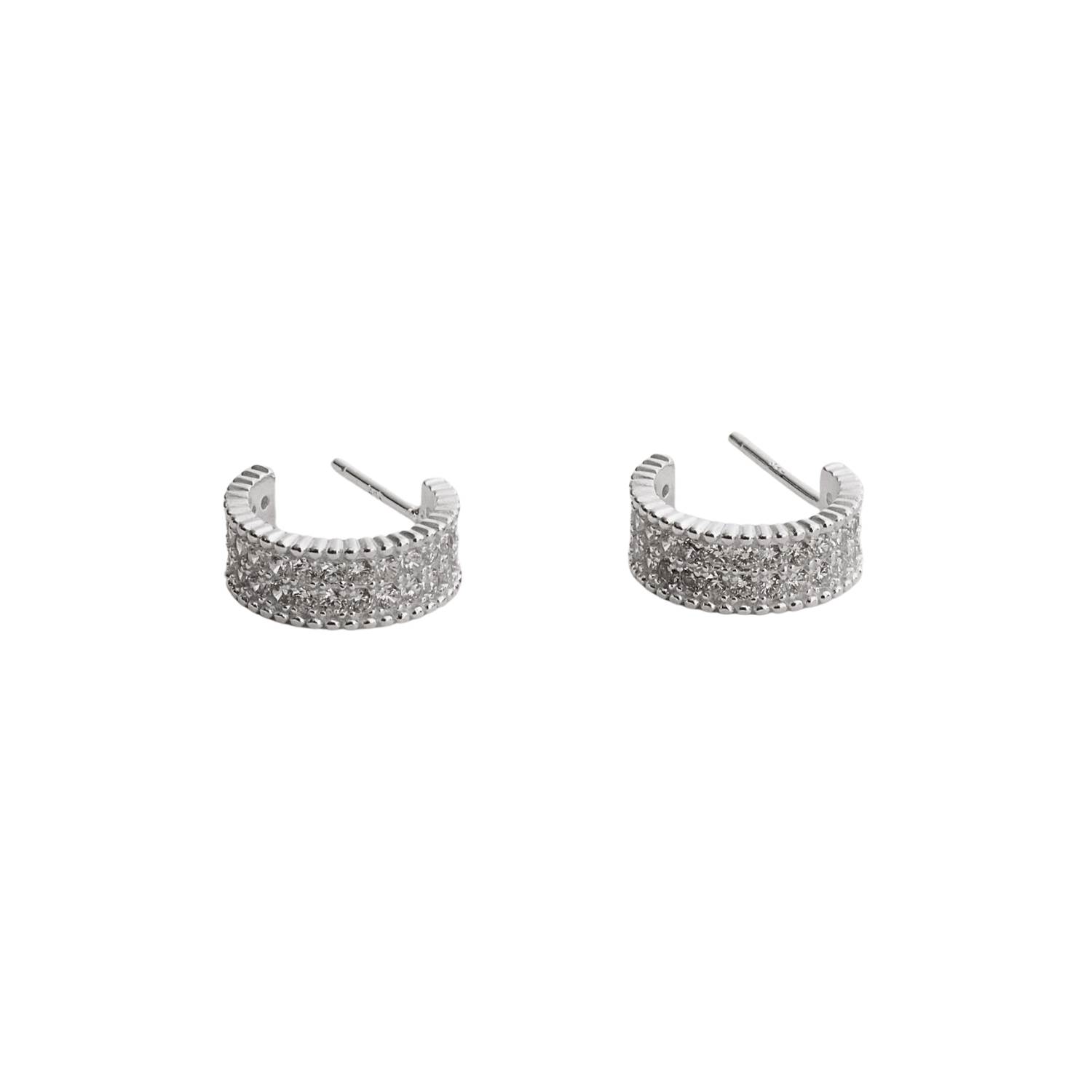 Argola larga cravejada 14mm tarraxa